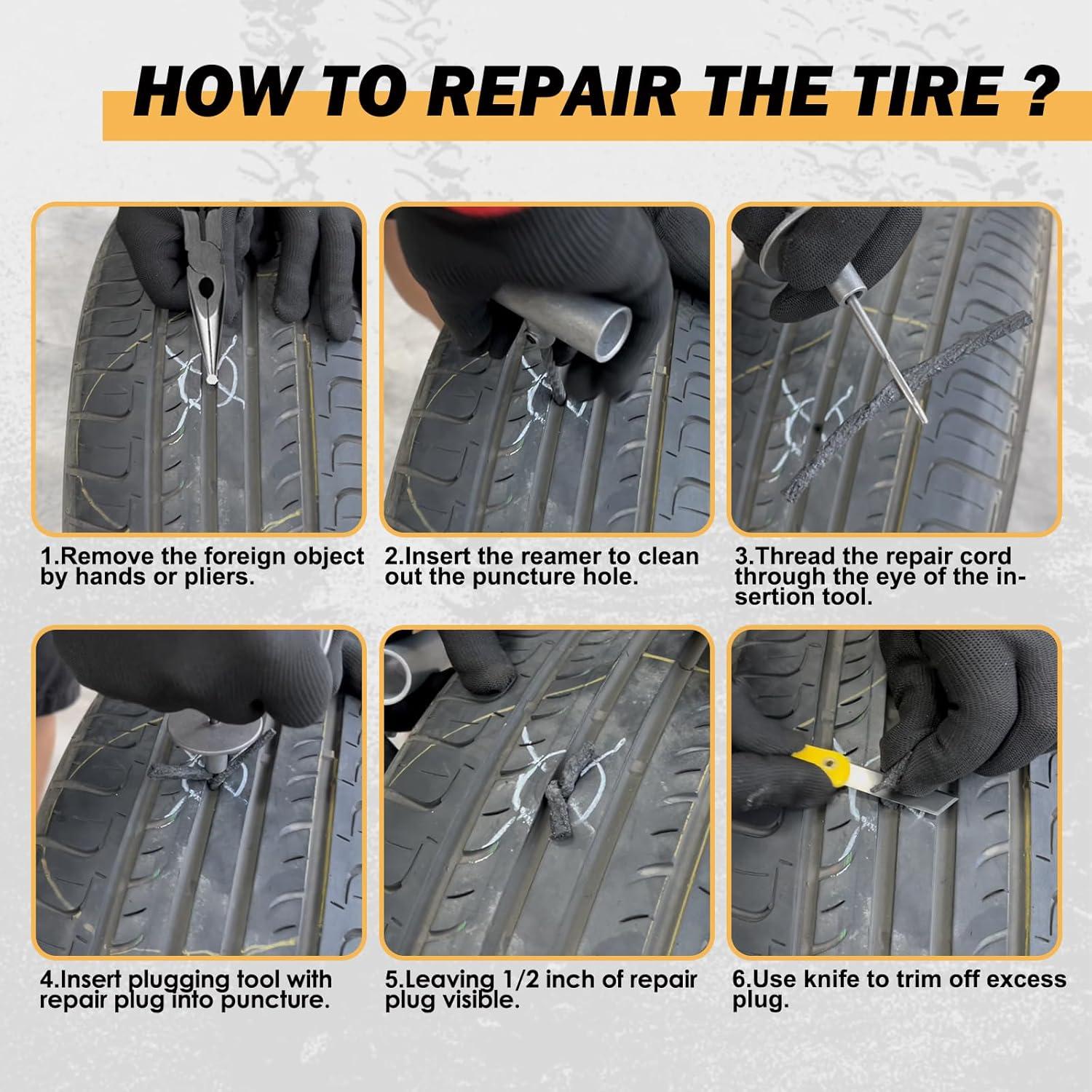 Kit de Reparación de Neumáticos BVRILA TEK 78 Piezas Universal