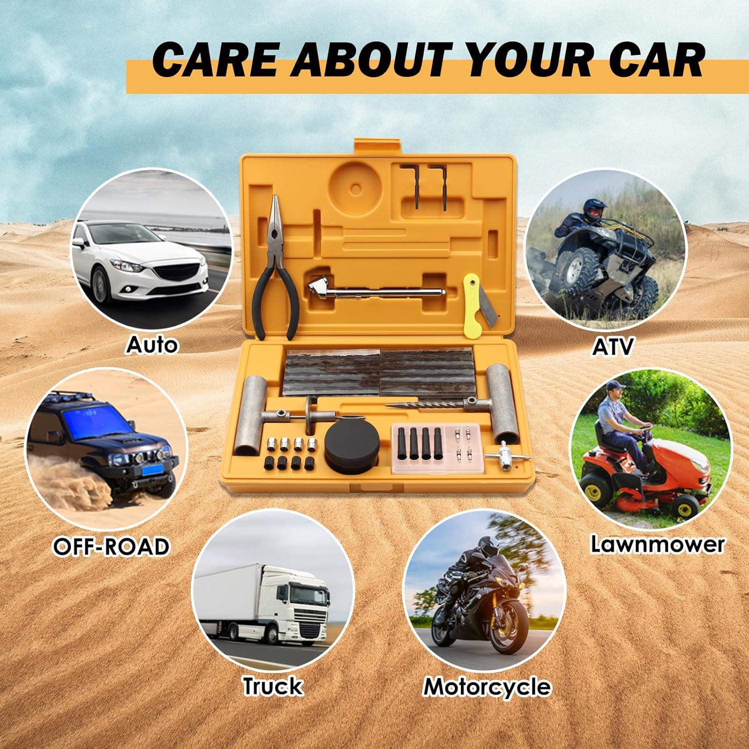 Kit de Reparación de Neumáticos BVRILA TEK 78 Piezas Universal