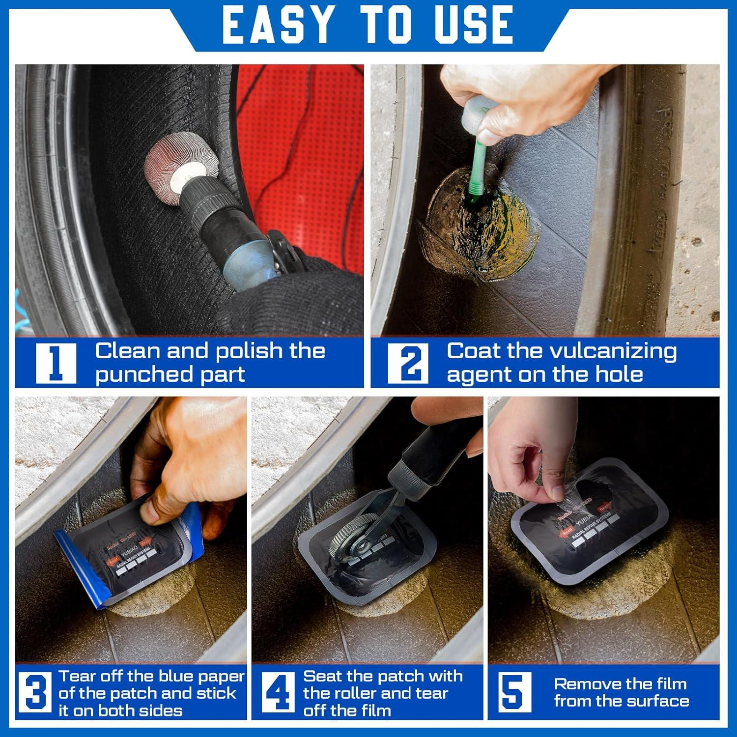 Kit de Reparación de Neumáticos Tallew 50 Pcs 5 Tamaños