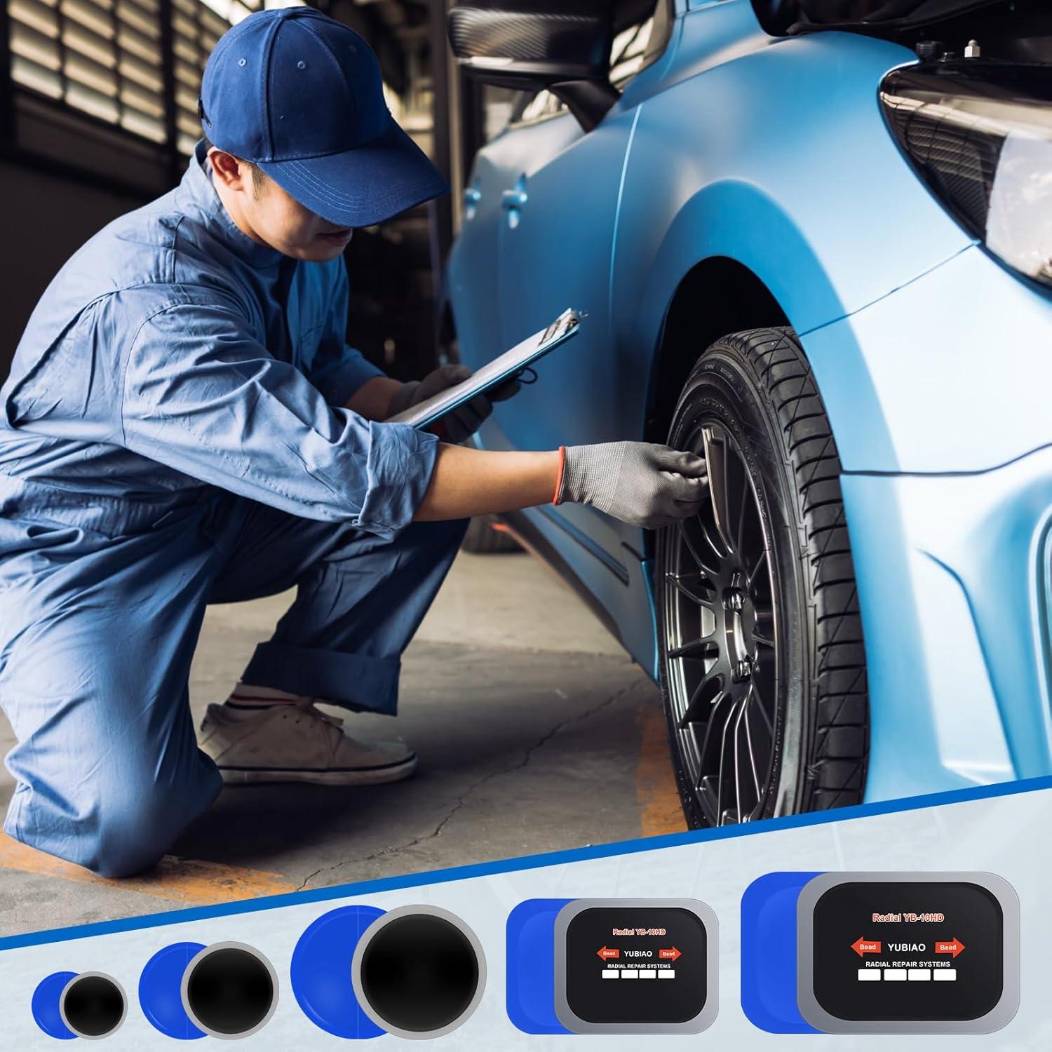 Kit de Reparación de Neumáticos Tallew 50 Pcs 5 Tamaños