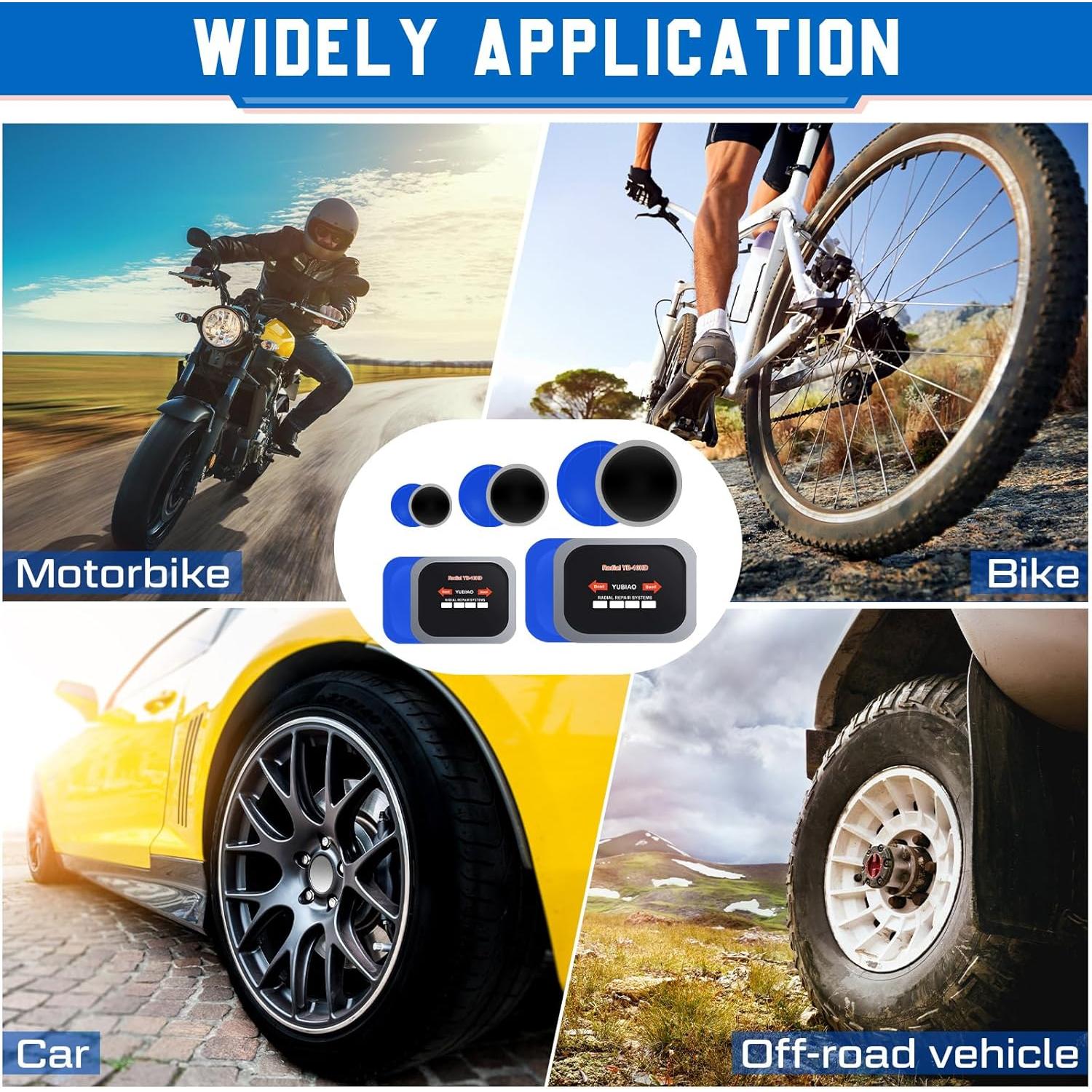 Kit de Reparación de Neumáticos Tallew 50 Pcs 5 Tamaños