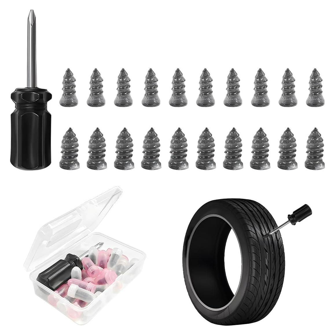 Kit de Reparación de Neumáticos SHMZK con Clavos y Destornillador