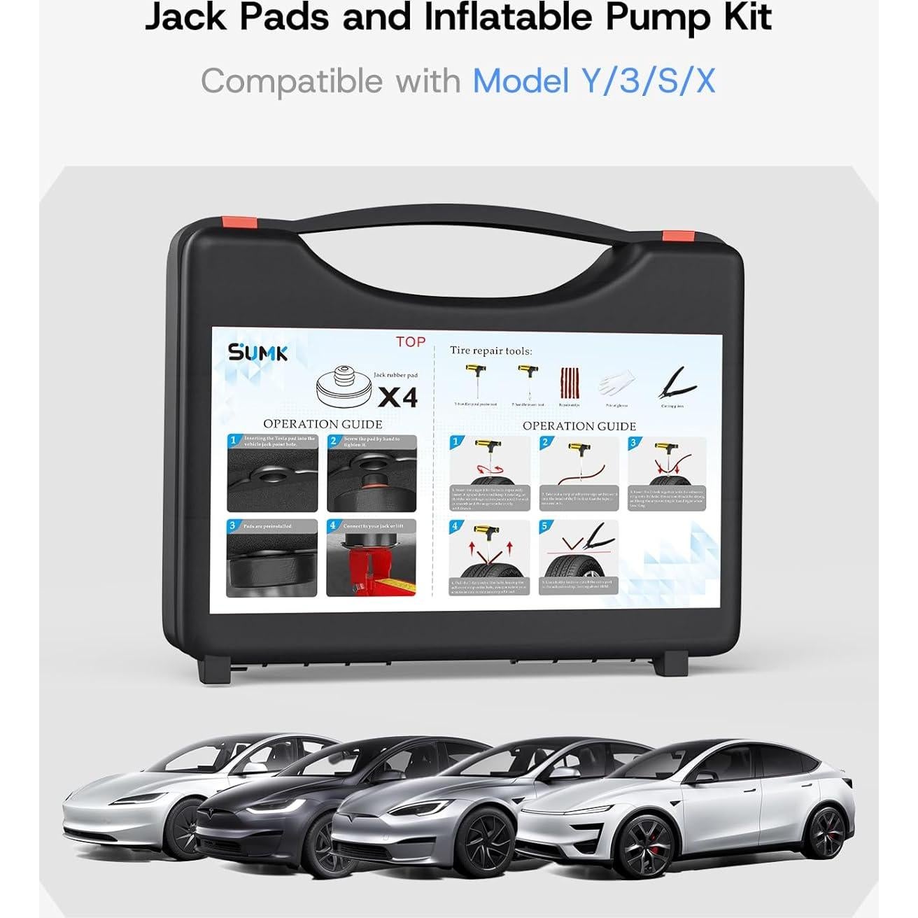 Kit de Reparación de Neumáticos SUMK para Tesla Model 3/Y/X/S