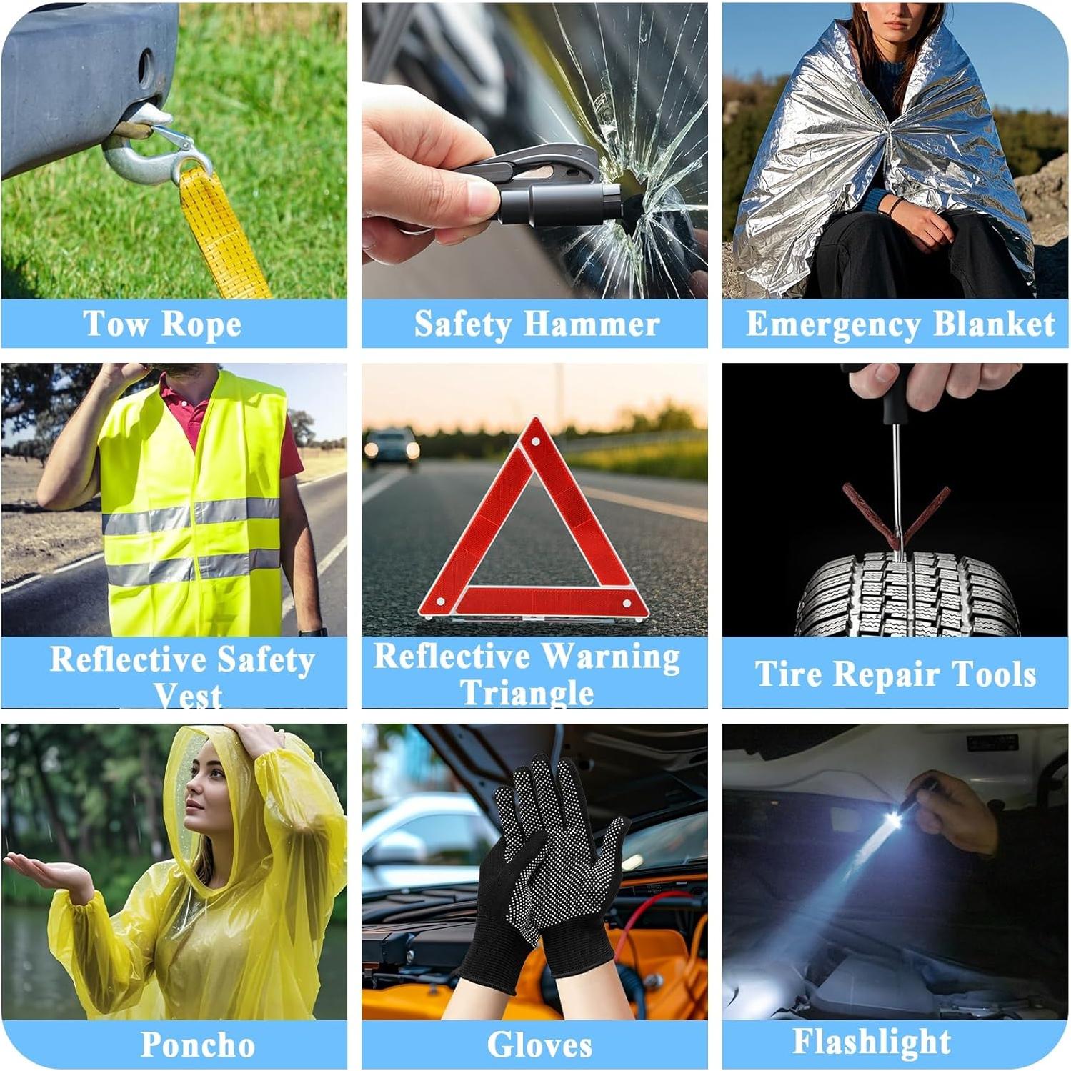 Kit de Emergencia en Carretera AUTODECO con Gato y Compresor