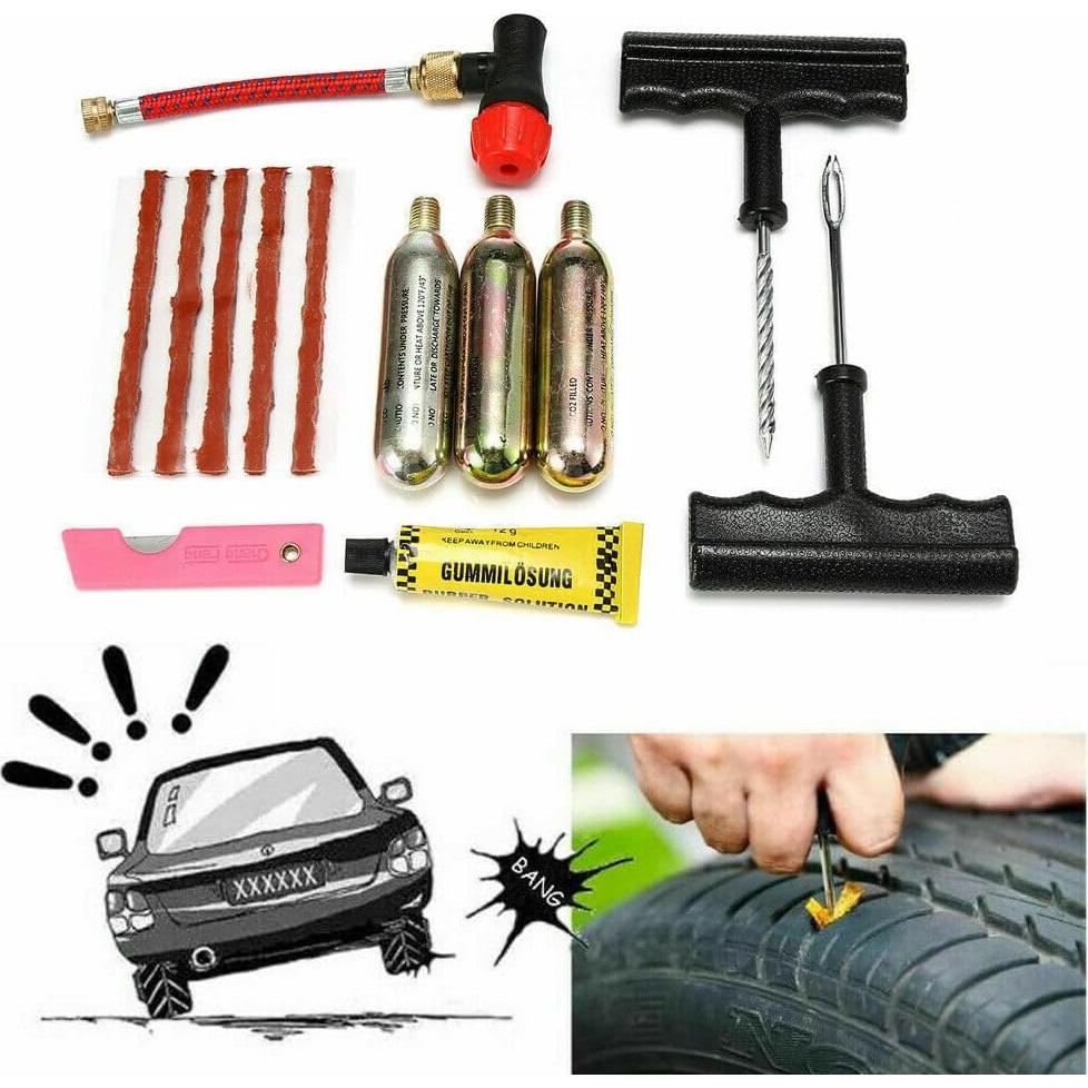 Kit de Reparación de Punciones Tubeless BKICKI para Neumáticos