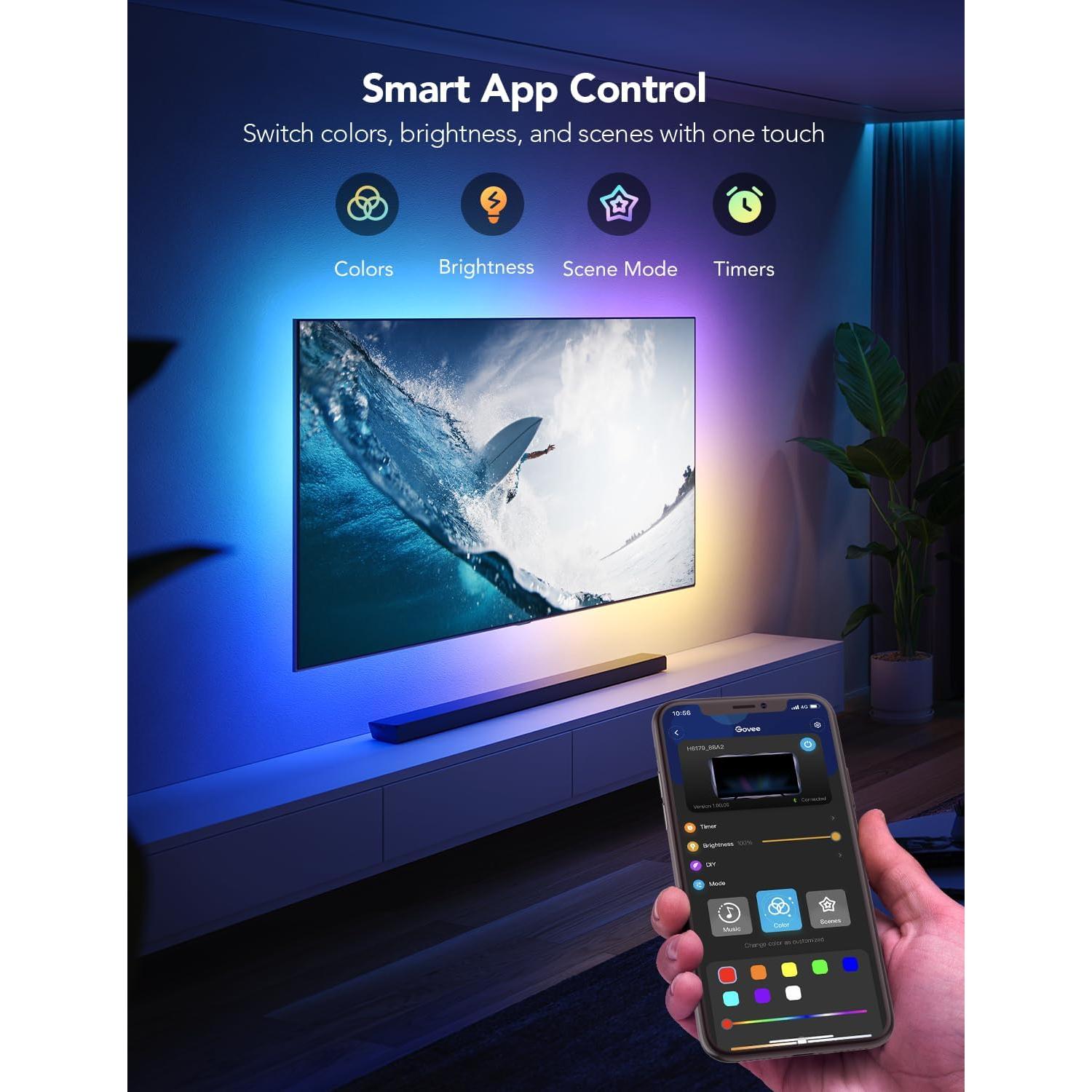 Tira de Luz LED Govee para TV 40-50" RGBIC Control App