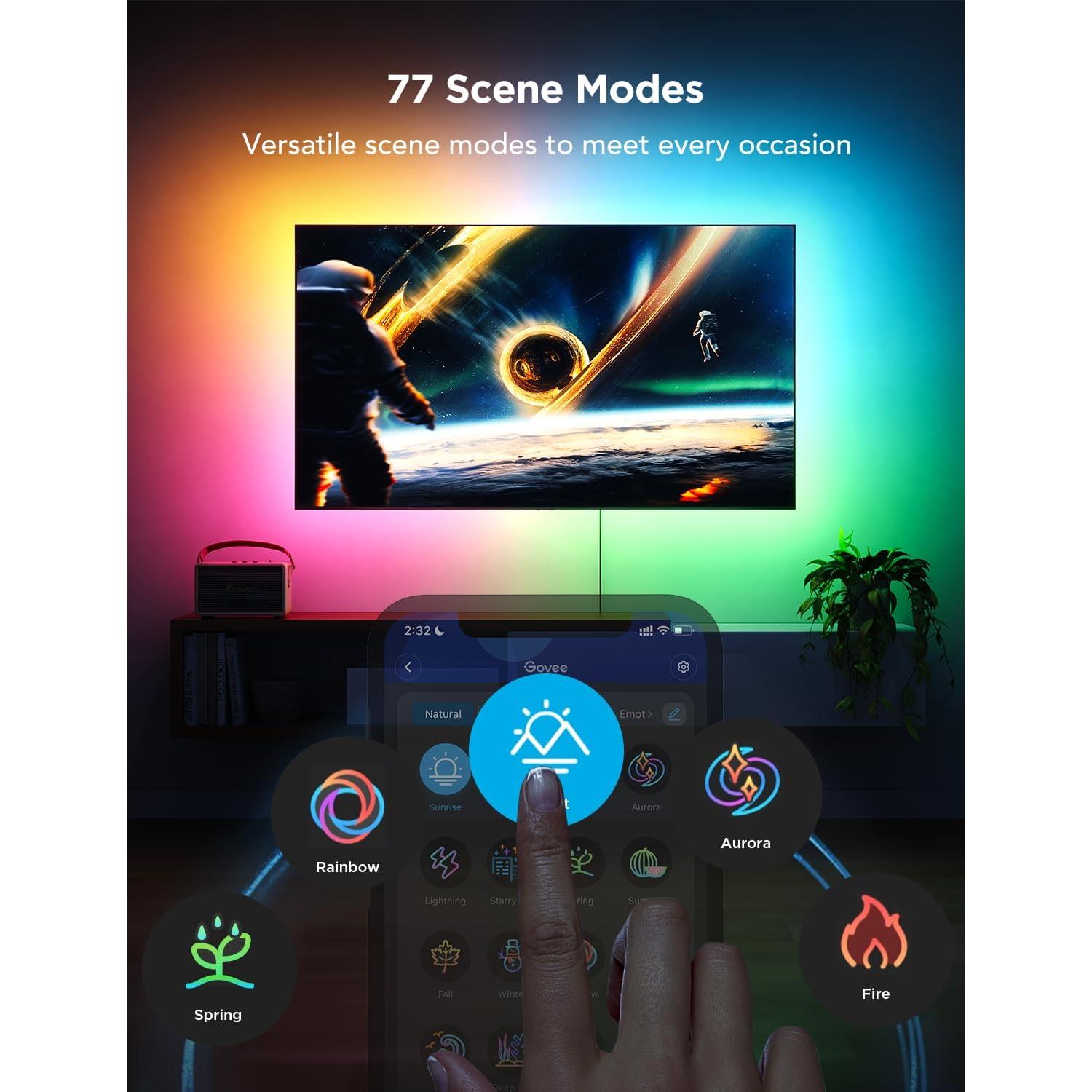 Tira de Luz LED Govee para TV 40-50" RGBIC Control App