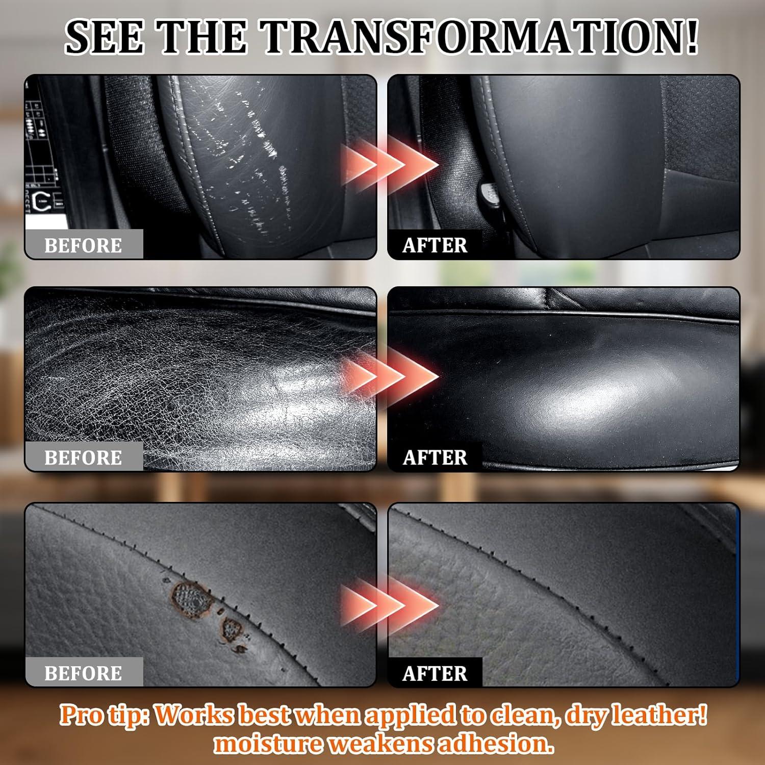 Kit de Reparación de Cuero SIHOOPE Negro - Restaura Muebles y Autos