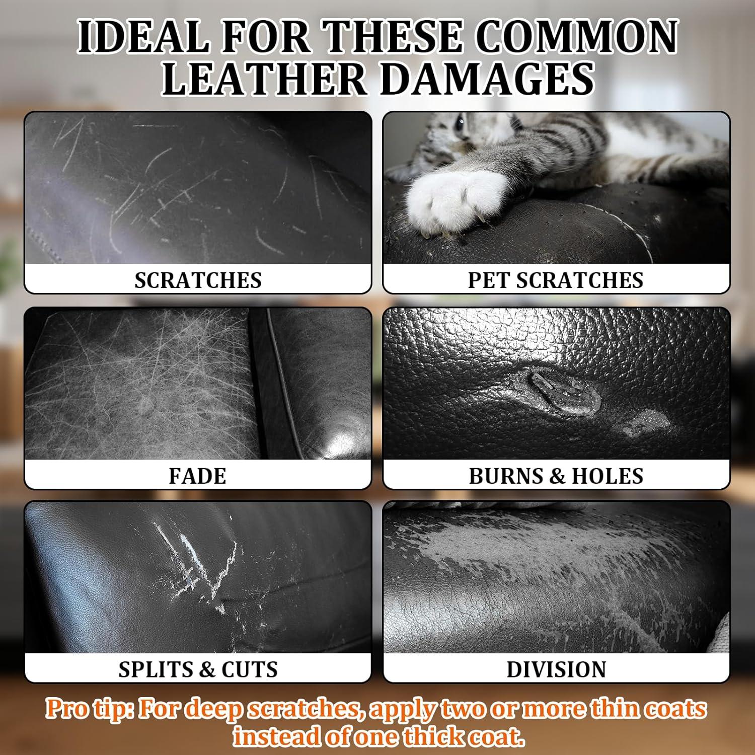 Kit de Reparación de Cuero SIHOOPE Negro - Restaura Muebles y Autos