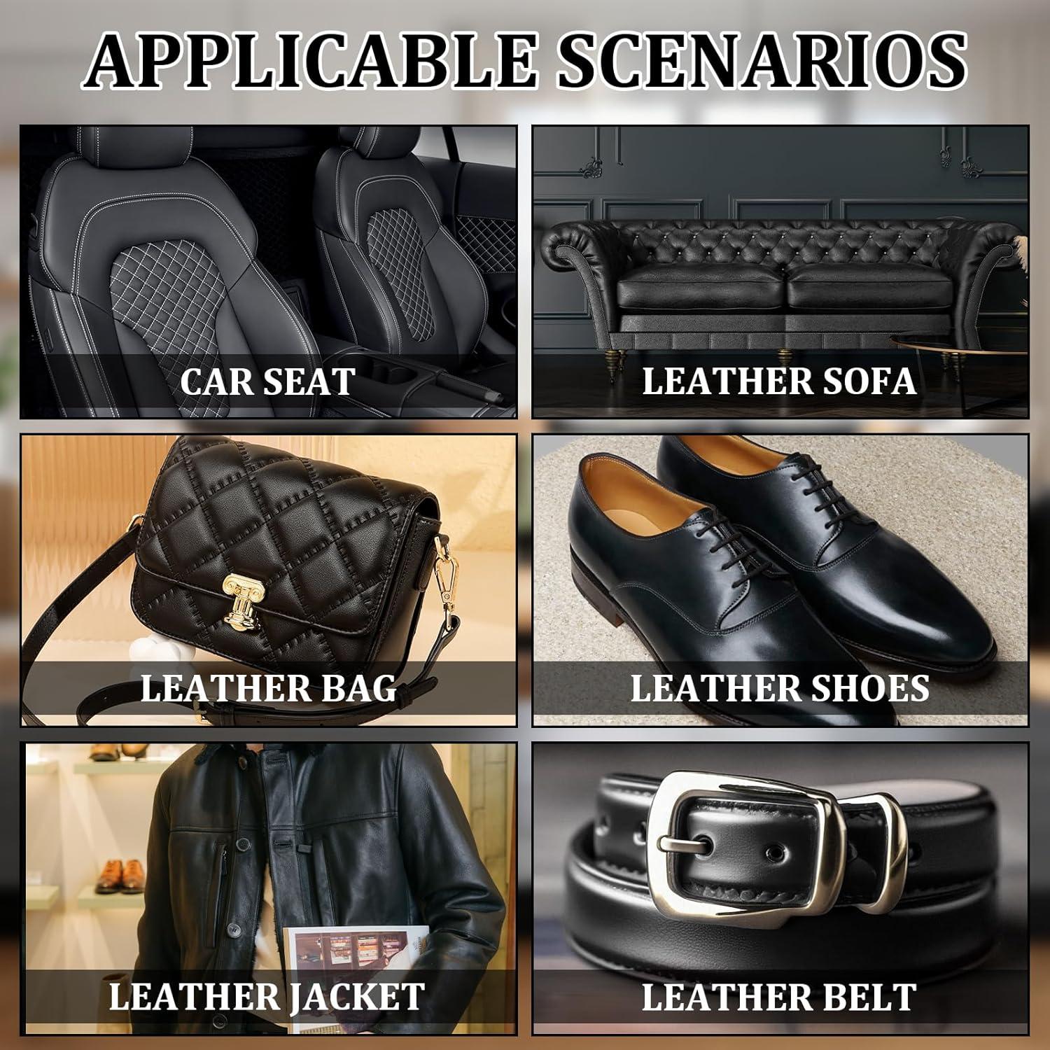 Kit de Reparación de Cuero SIHOOPE Negro - Restaura Muebles y Autos