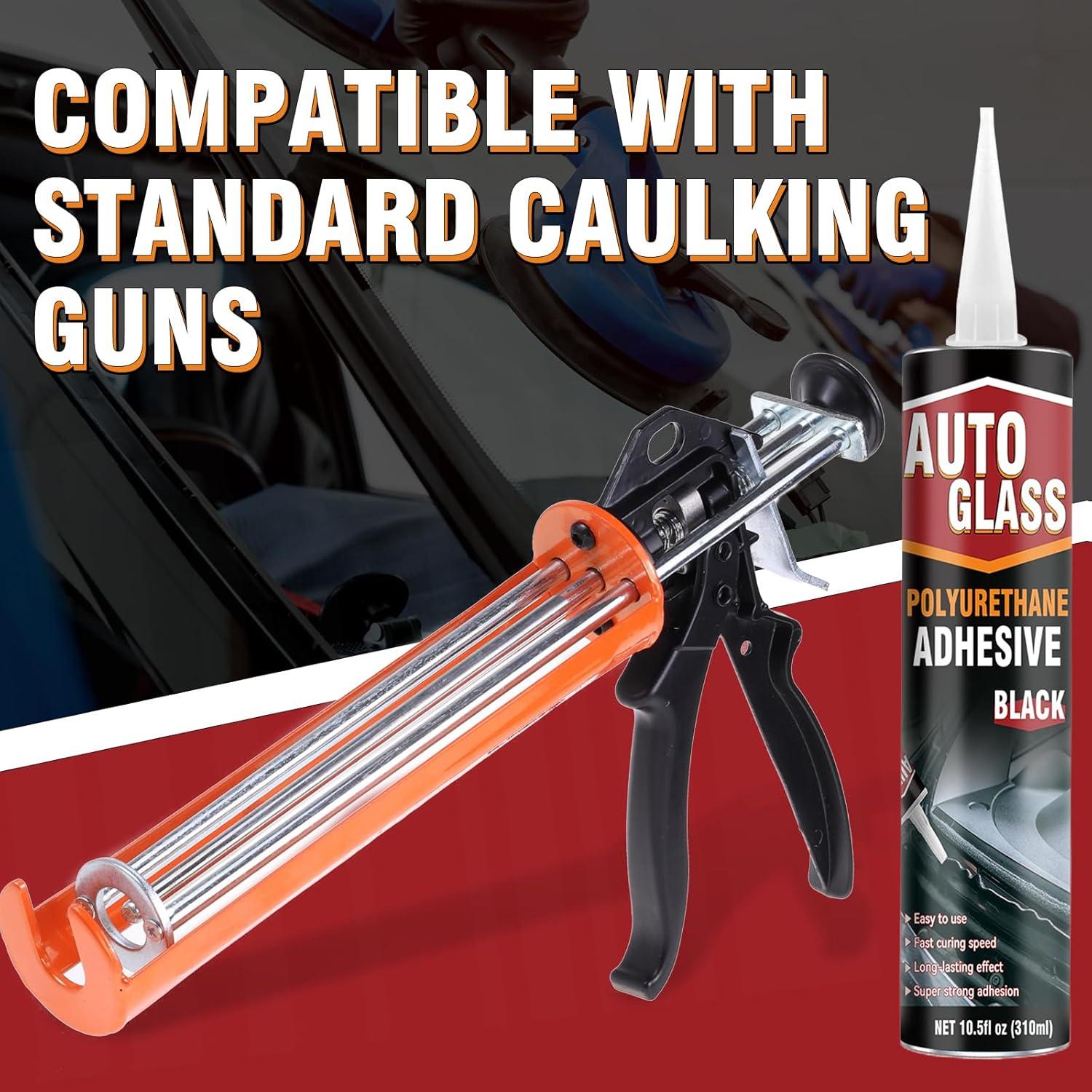 Sellador de Parabrisas Erigathe 310ml - Poliuretano Negro, Rápido