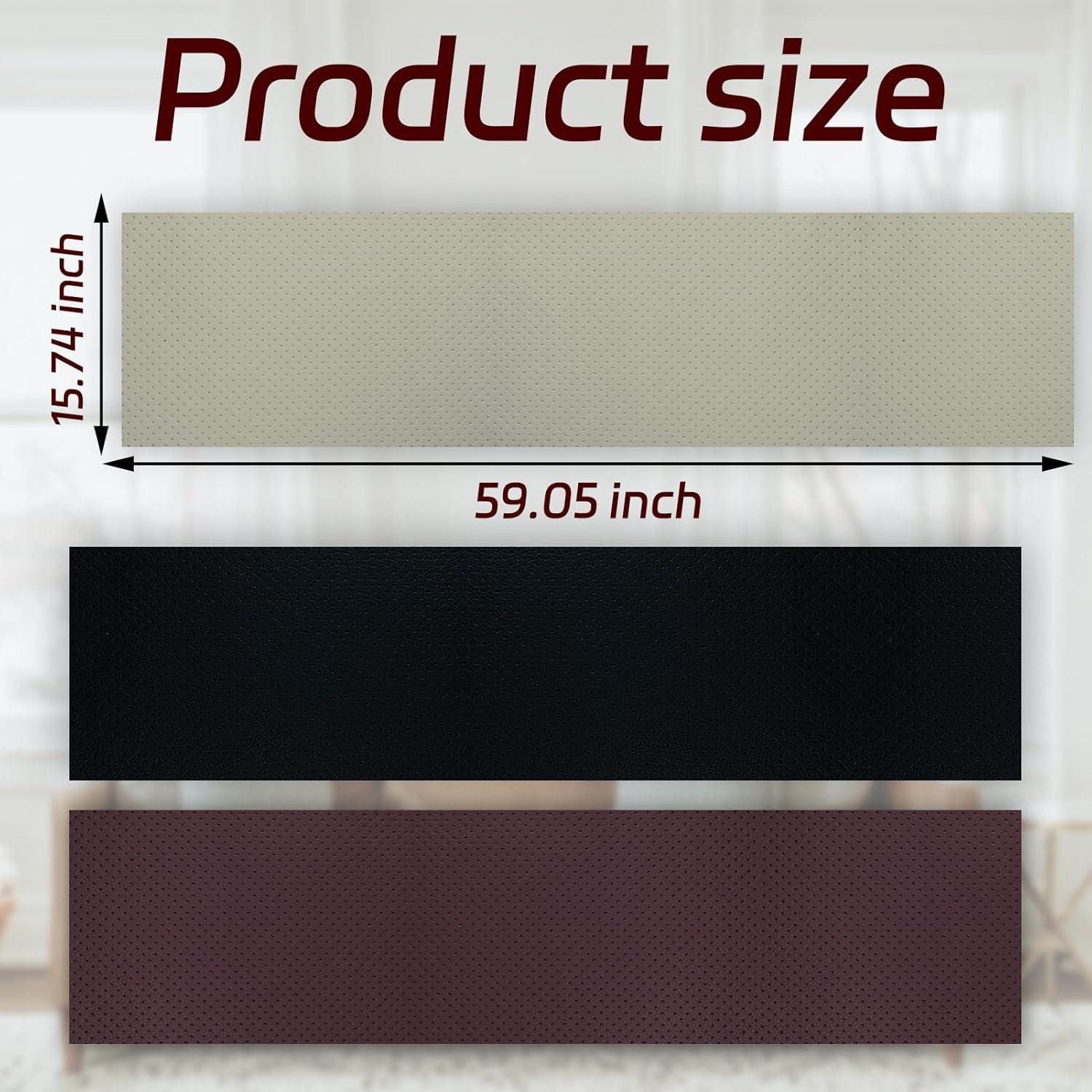 Parche de Reparación de Cuero Autoadhesivo Gris 40.64x149.86 cm