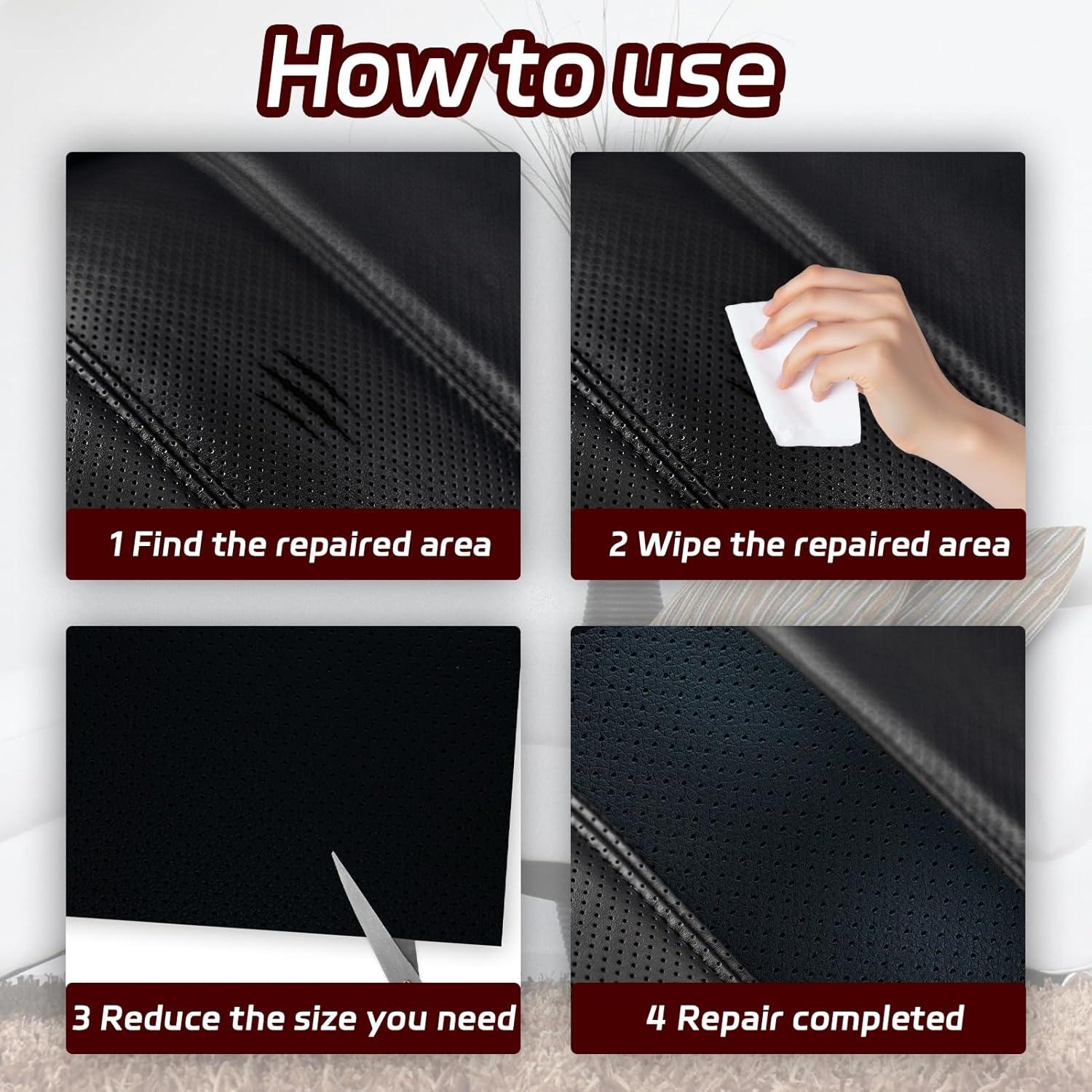 Parche de Reparación de Cuero Autoadhesivo Gris 40.64x149.86 cm