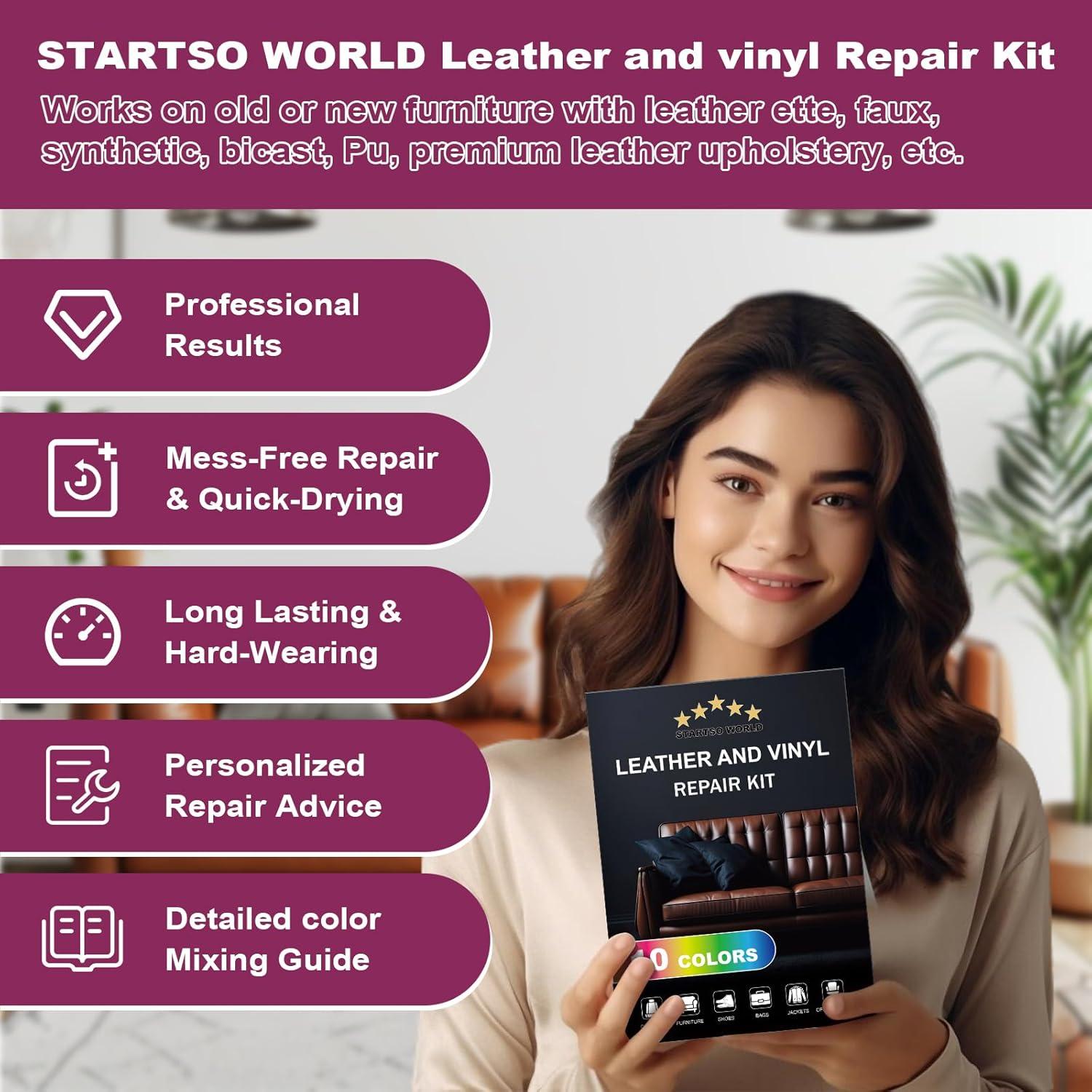 Kit de Reparación de Cuero STARTSO WORLD para Muebles 11.99x16.89cm