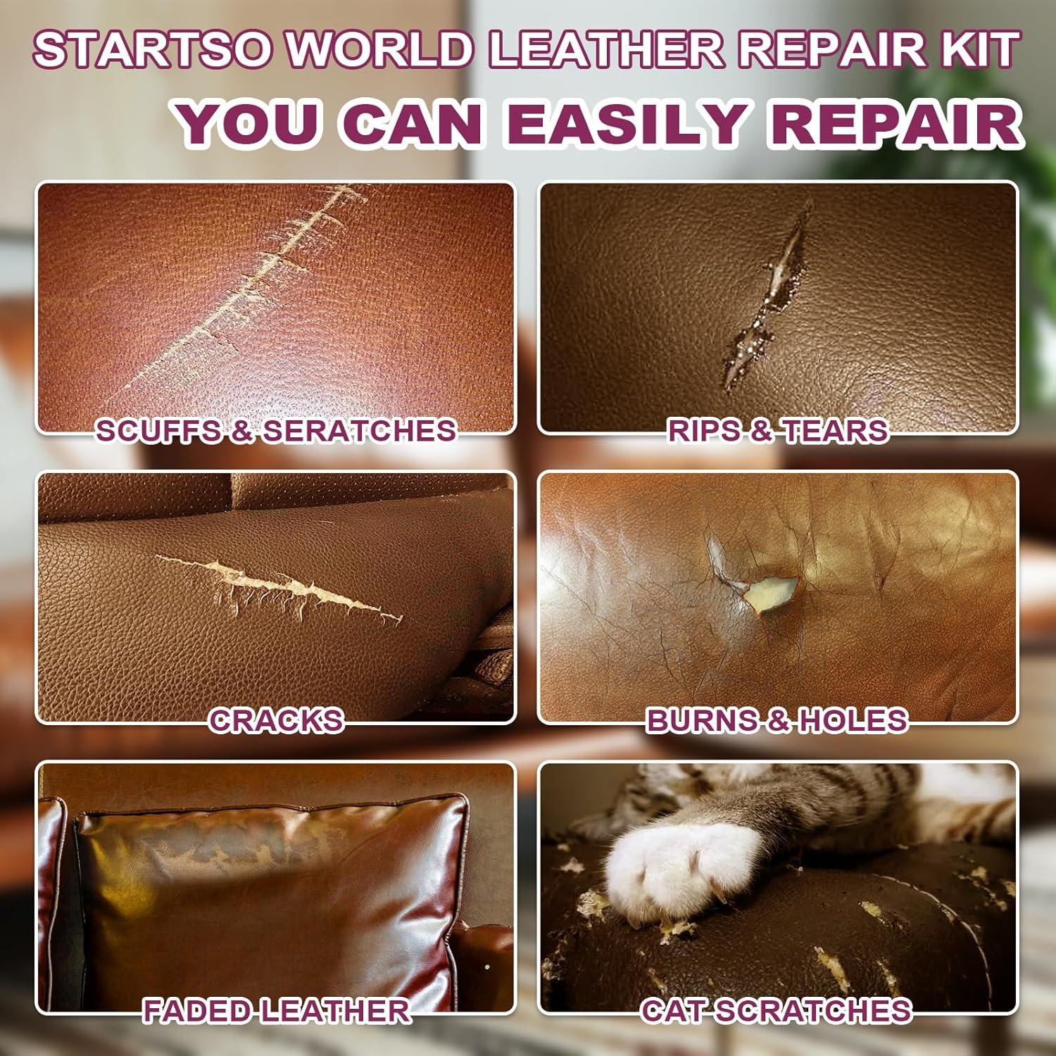 Kit de Reparación de Cuero STARTSO WORLD para Muebles 11.99x16.89cm