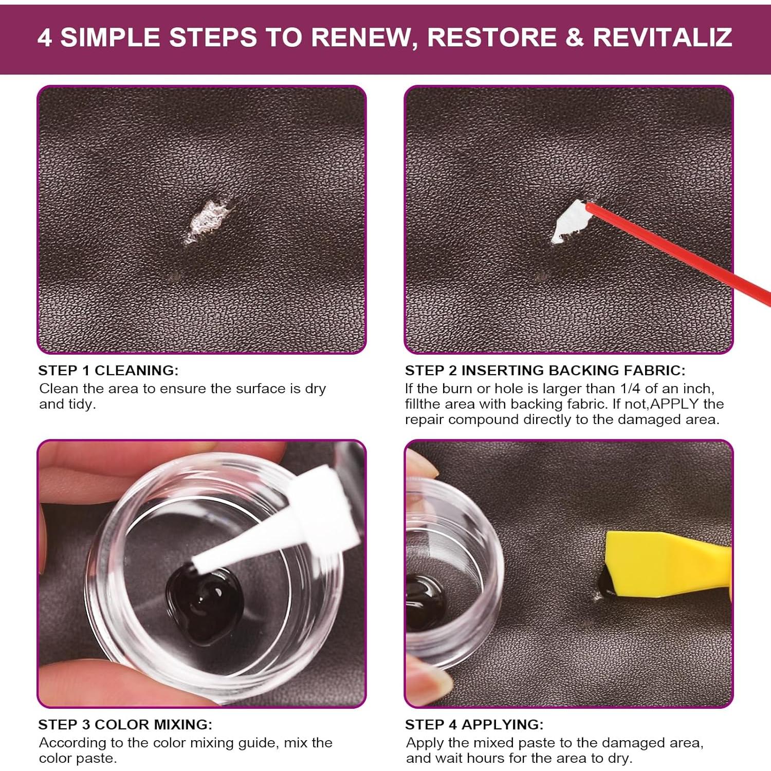 Kit de Reparación de Cuero STARTSO WORLD para Muebles 11.99x16.89cm