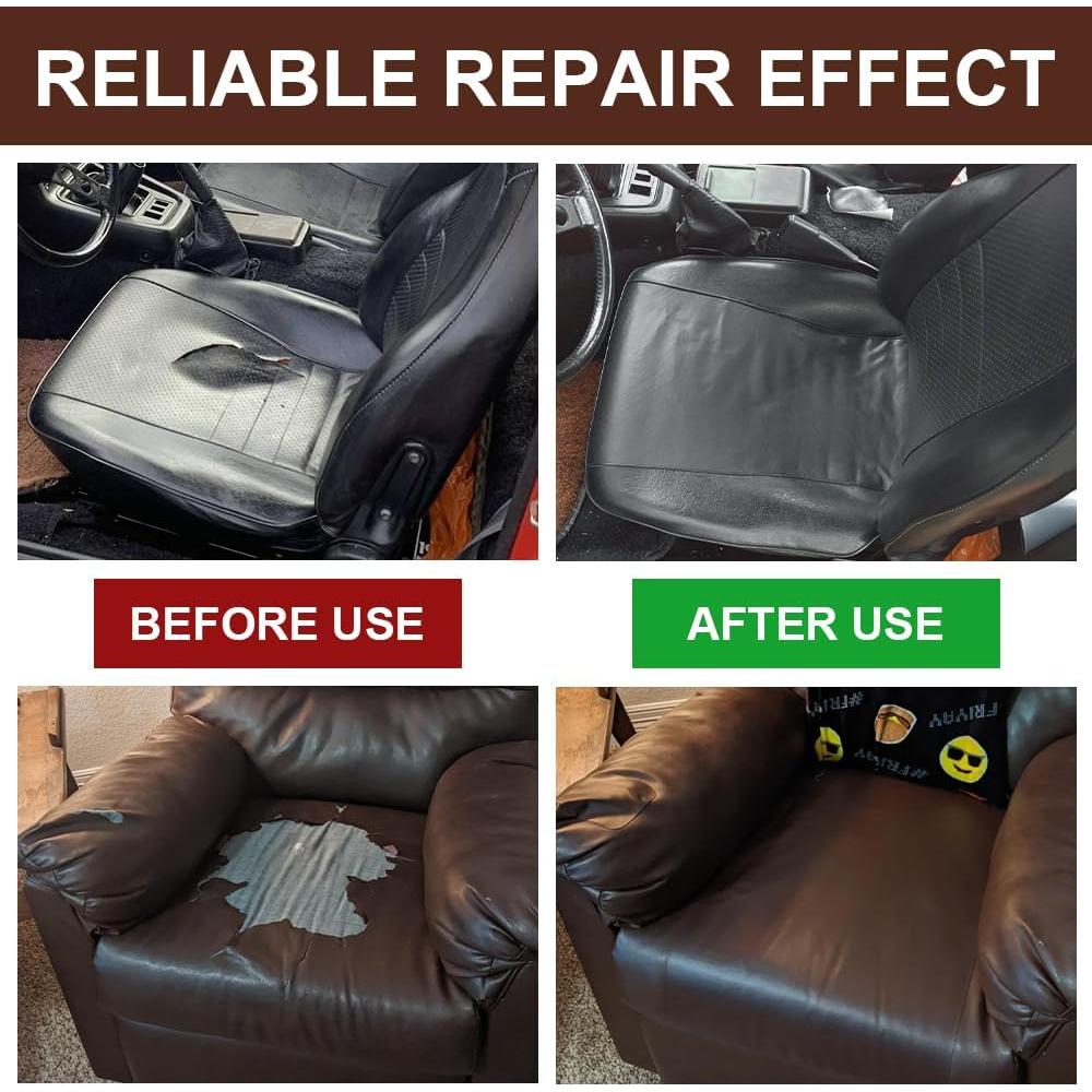 2 Parches de Reparación de Cuero HABNVUON 20x10 cm Gris