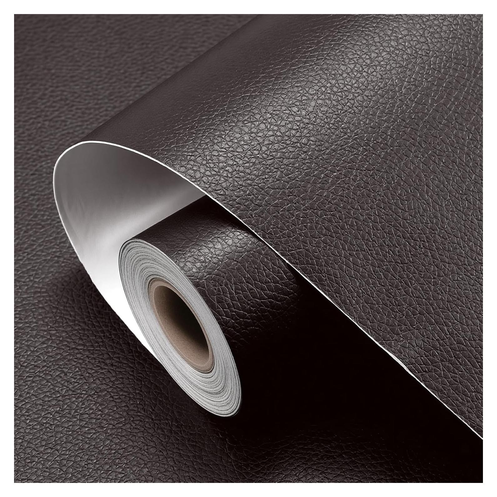 Parche de Reparación de Cuero Sintético Abeillo 45x450 cm Marrón