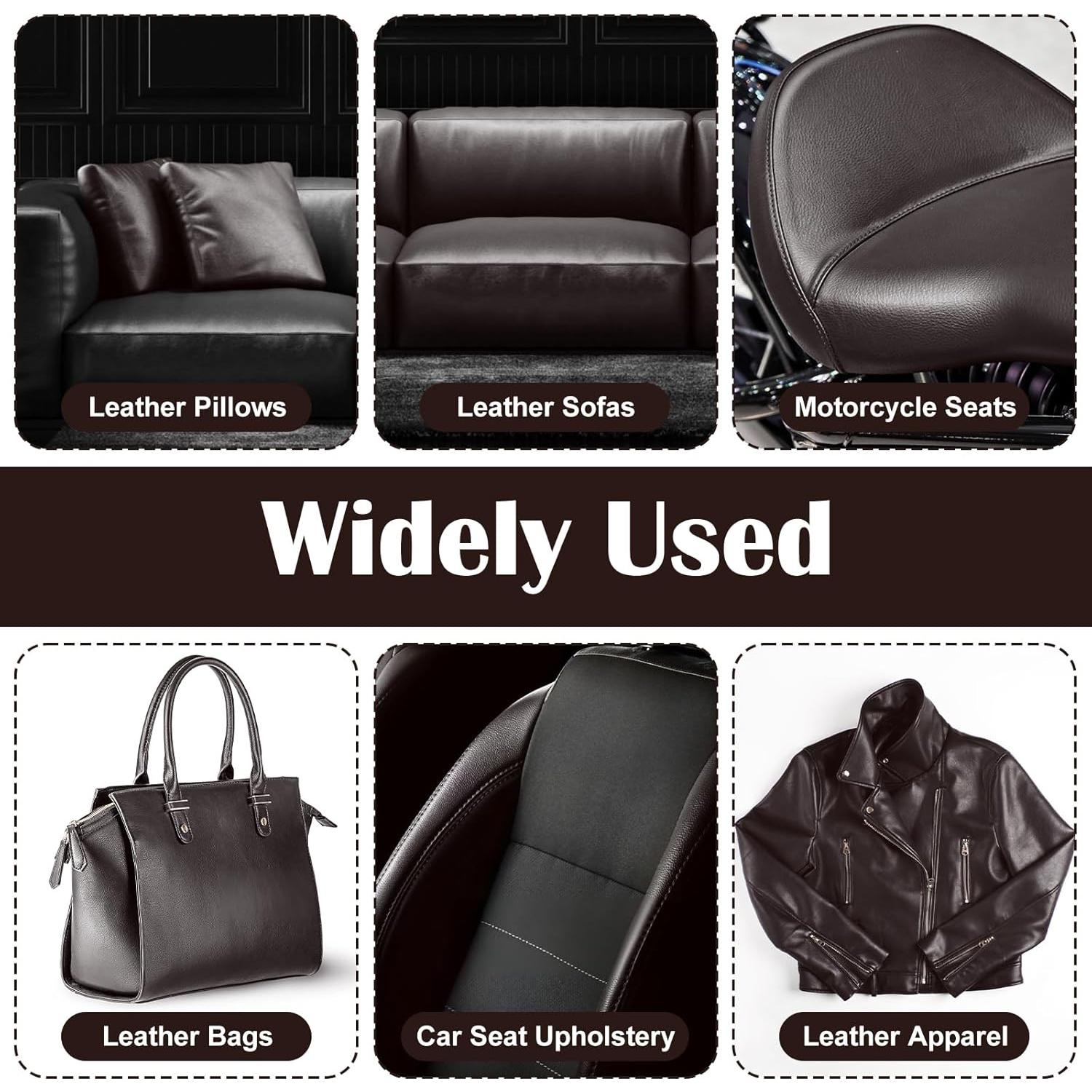 Parche de Reparación de Cuero Sintético Abeillo 45x450 cm Marrón