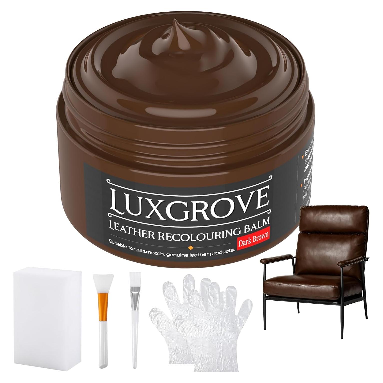 Bálsamo de Recoloración de Cuero LUXGROVE Marrón Oscuro 50ml