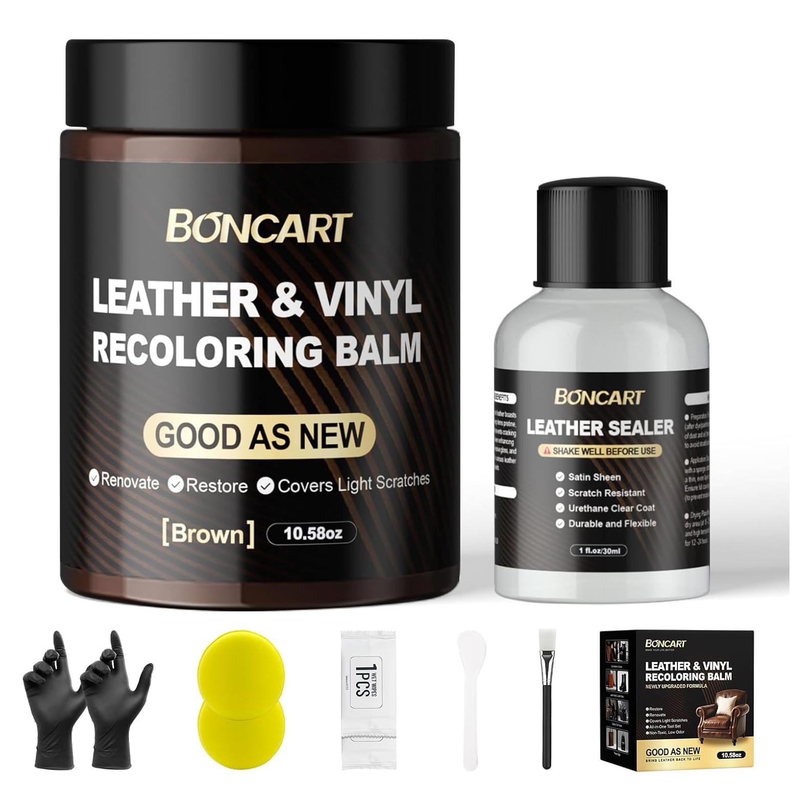 Bálsamo de Recoloración de Cuero Boncart 300g Marrón