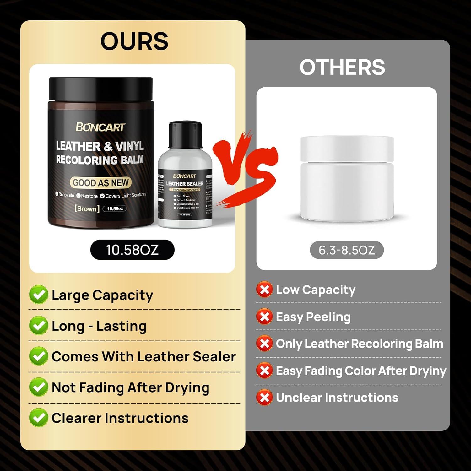 Bálsamo de Recoloración de Cuero Boncart 300g Marrón