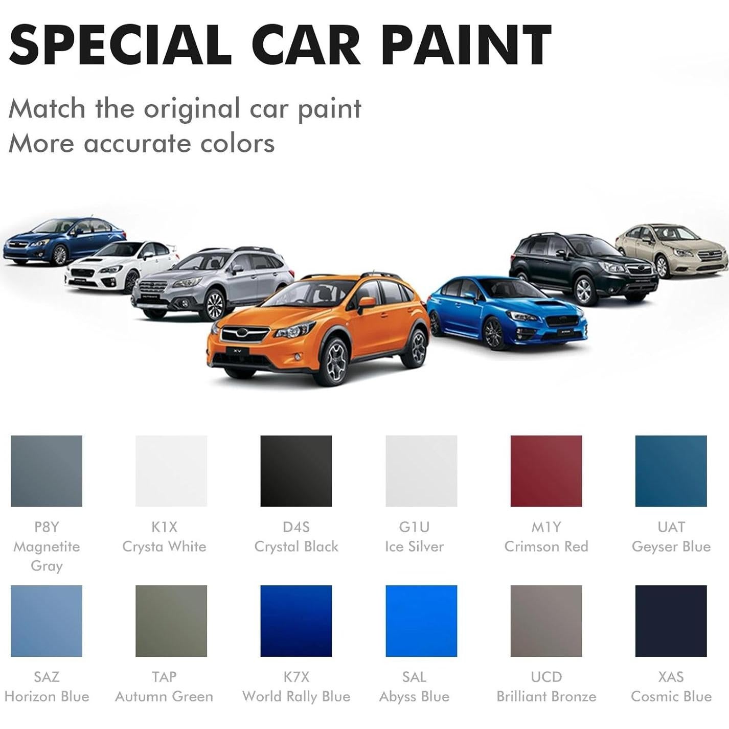 Pintura de Retoque Edantas K1X Crysta White para Subaru