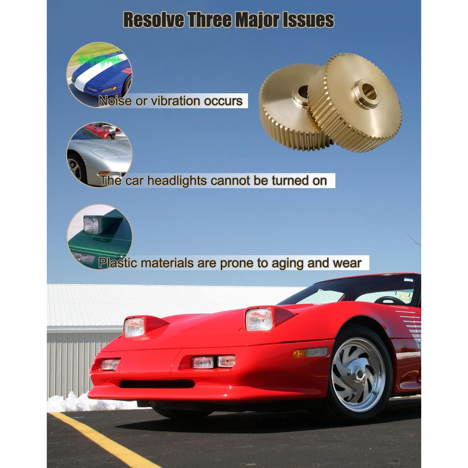 Kit de reparación motor faros Chevy Corvette 1988-1996 PNYZIK