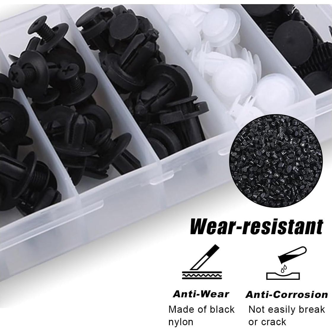 100 Clips de Plástico para Parachoques de Carro LAINLOY