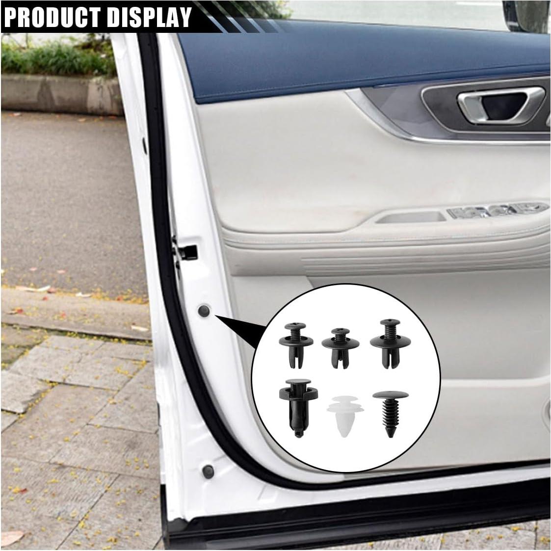 100 Clips de Plástico para Parachoques de Carro LAINLOY