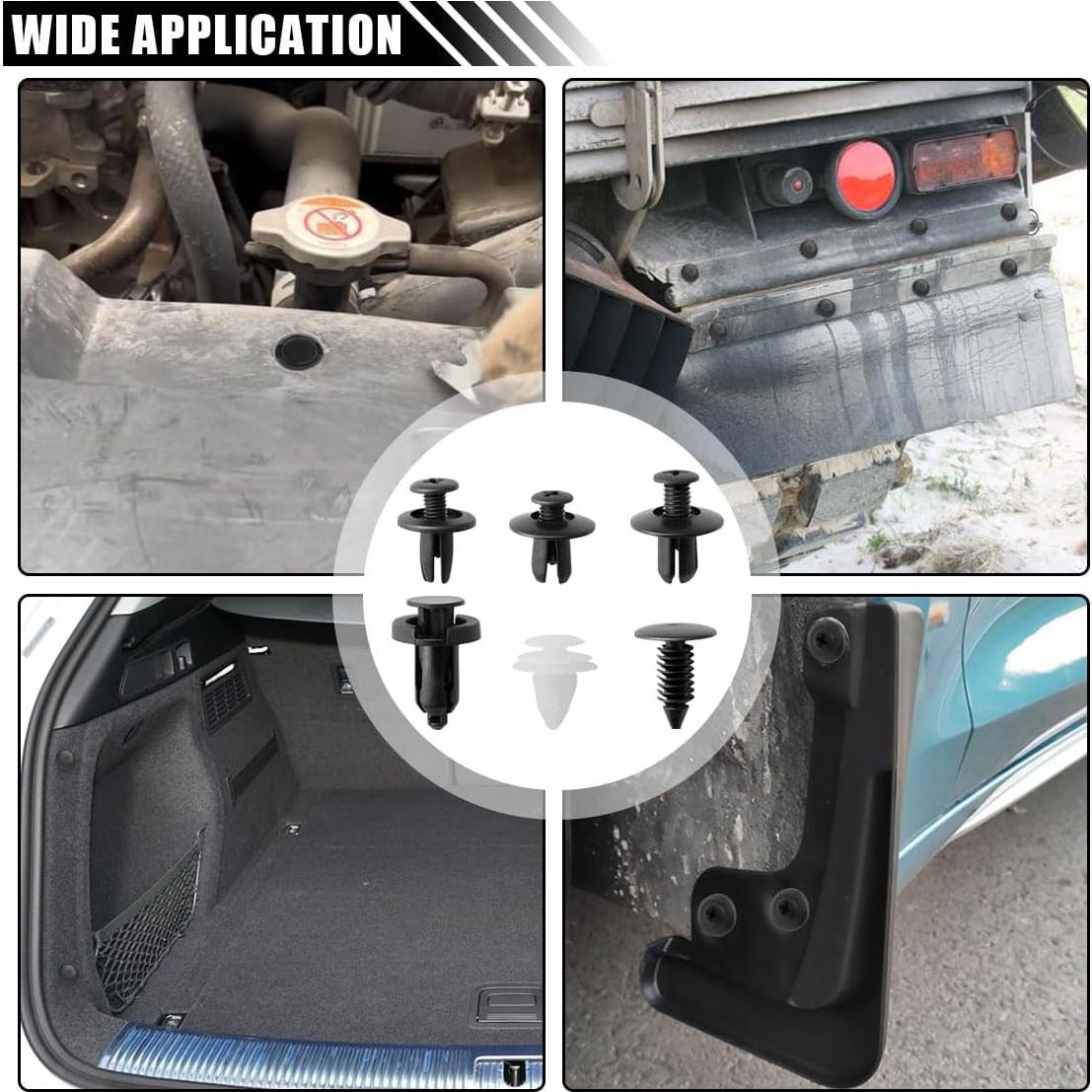 100 Clips de Plástico para Parachoques de Carro LAINLOY