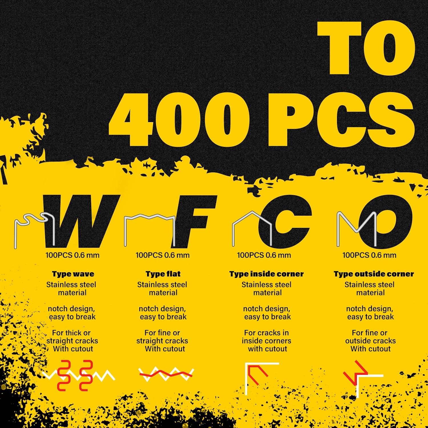 Soldador de Plástico Allturn 2 en 1 Kit Reparación Parachoques