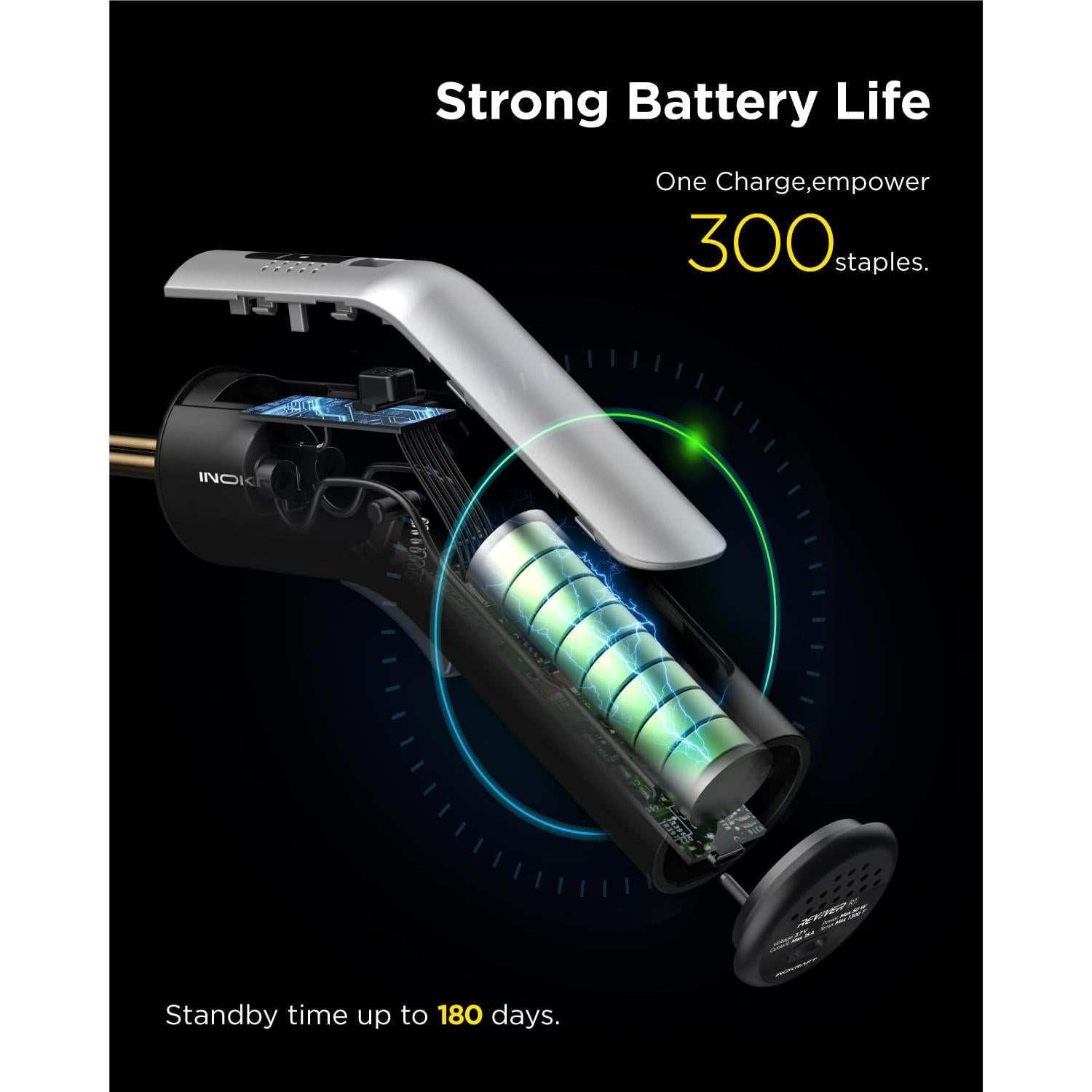 InoKraft Kit Soldador de Plástico Inalámbrico con 500 Grapas