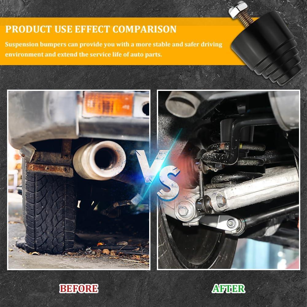 Kit de Topes de Amortiguación Universal Tecledsn - Goma Negra