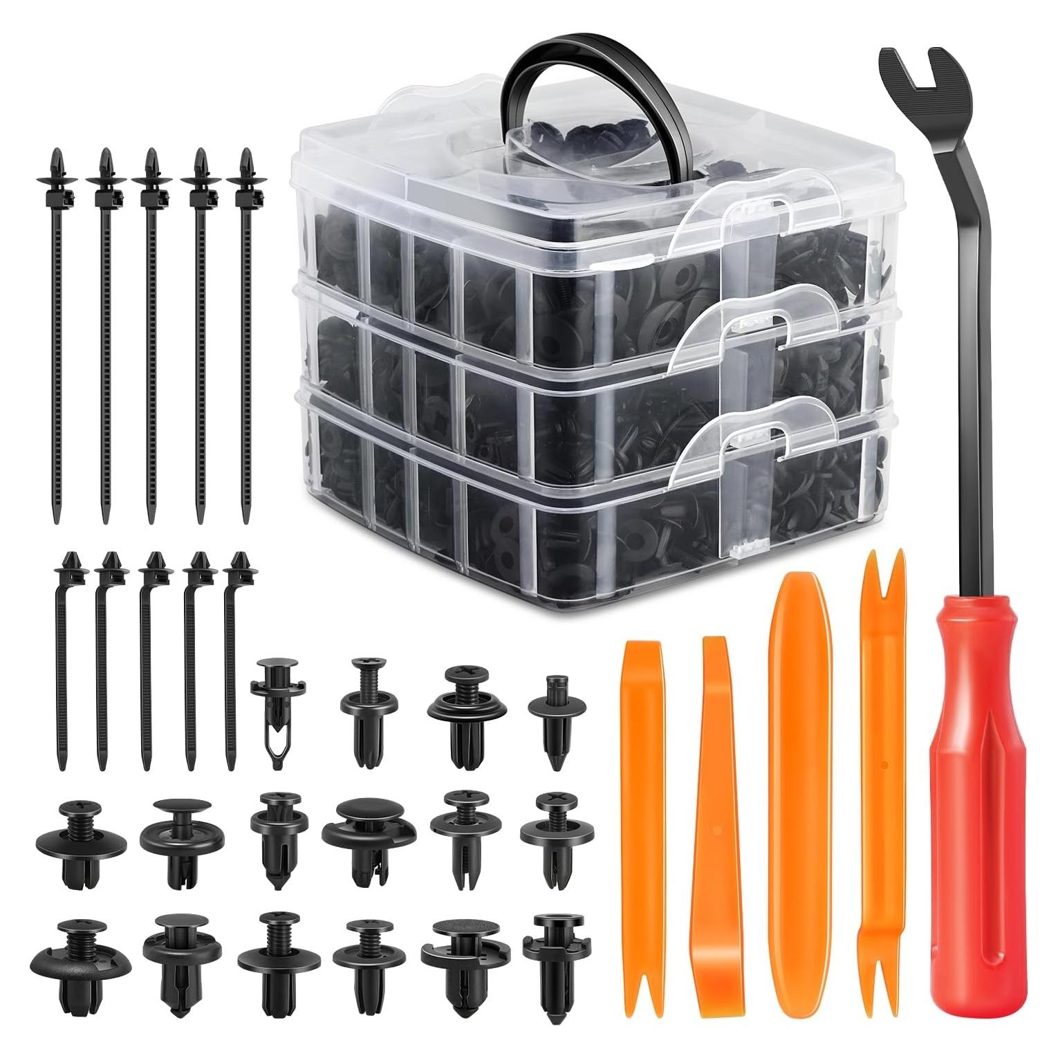 Kit de Sujetadores de Clips de Retención DNA MOTORING 620pcs