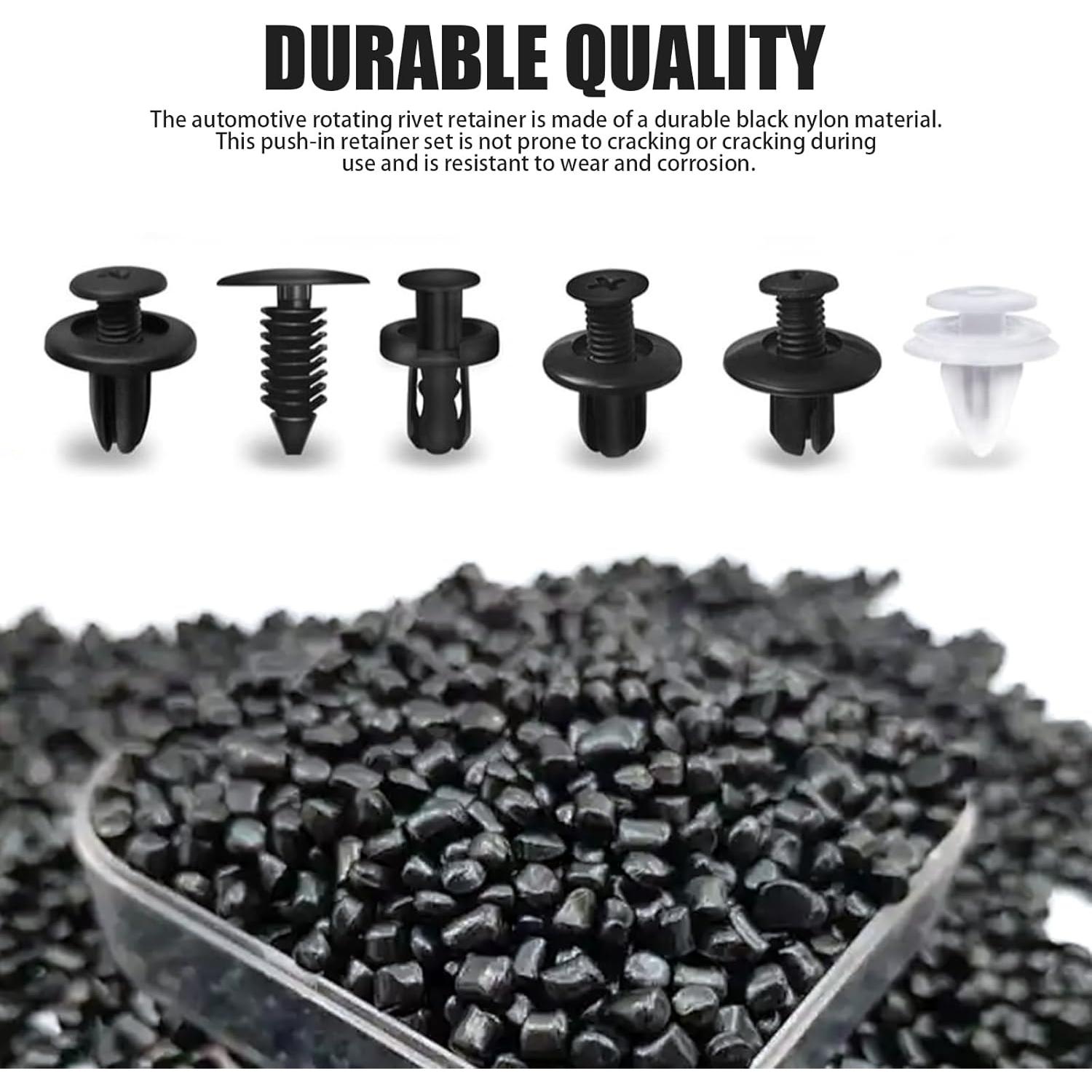 Kit 100 Sujetadores de Parachoques Nylon Bookeel 6.3-10mm