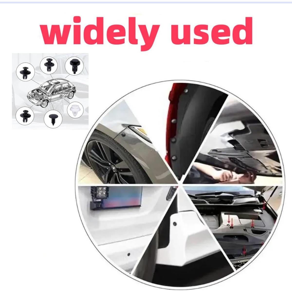 Kit de 100 Clips de Parachoques Nylon ZMSHANGMAO 6 Tamaños