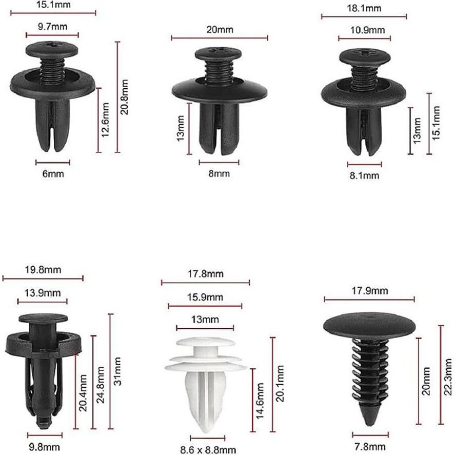 Kit de 100 Clips de Retención Carewal + 1 Removedor - Universal