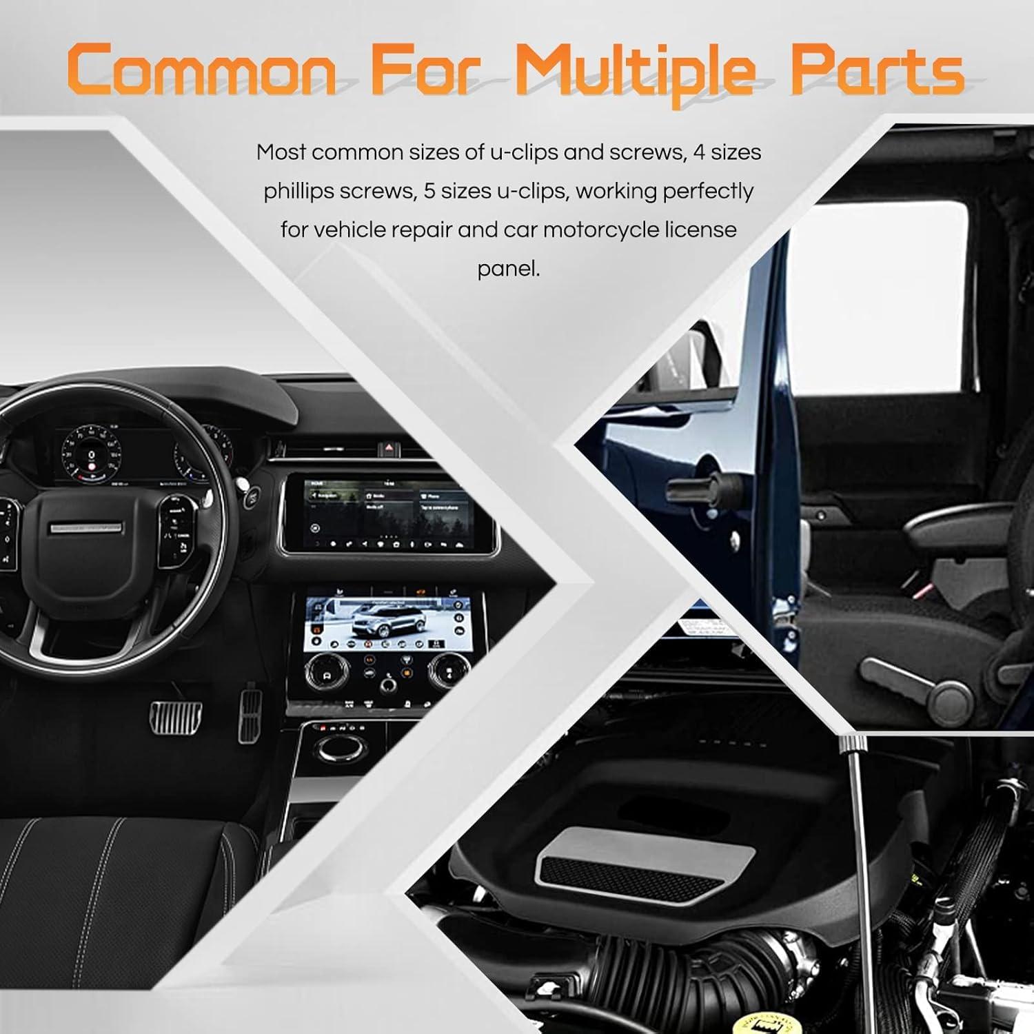 Kit de Clips en U y Tornillos OTUAYAUTO 170 Piezas - 10 Tamaños