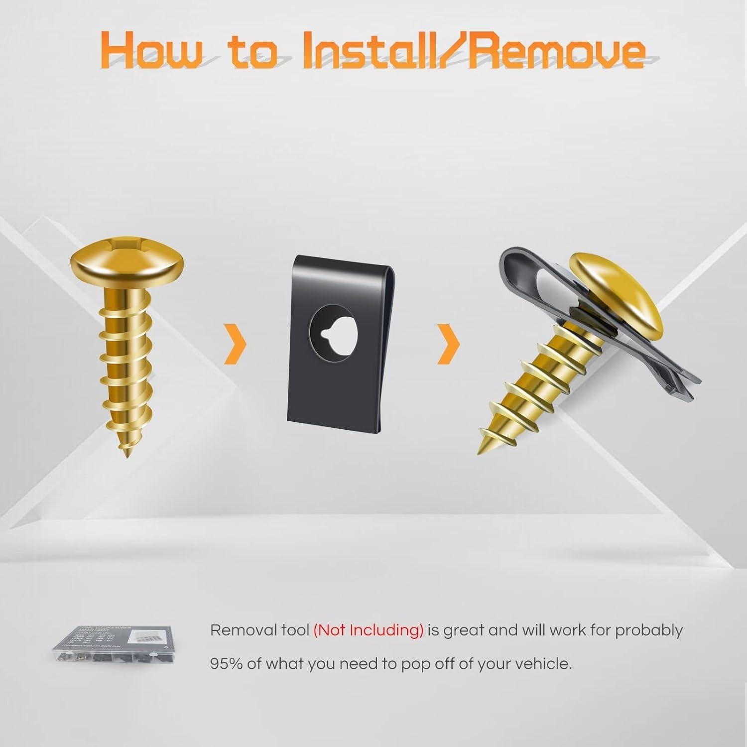 Kit de Clips en U y Tornillos OTUAYAUTO 170 Piezas - 10 Tamaños