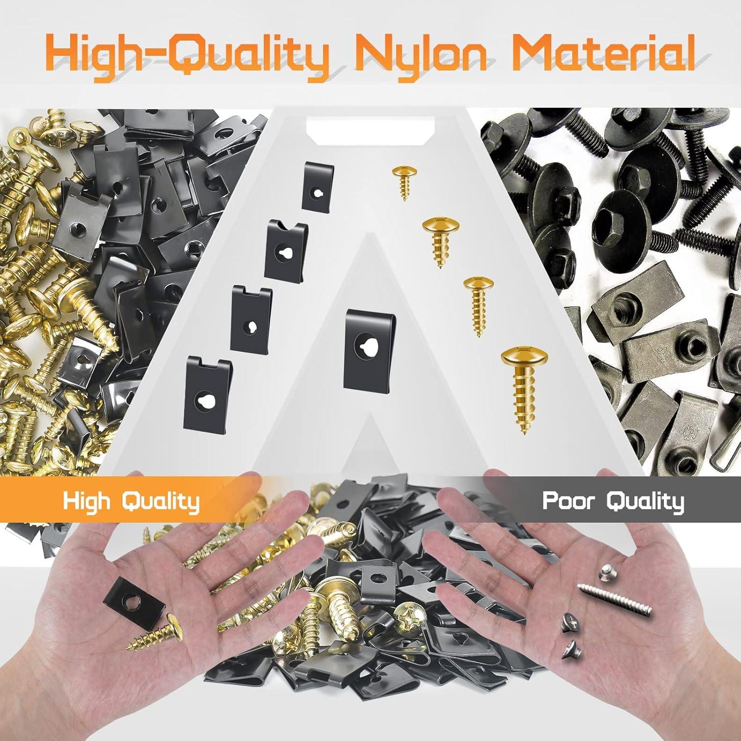 Kit de Clips en U y Tornillos OTUAYAUTO 170 Piezas - 10 Tamaños