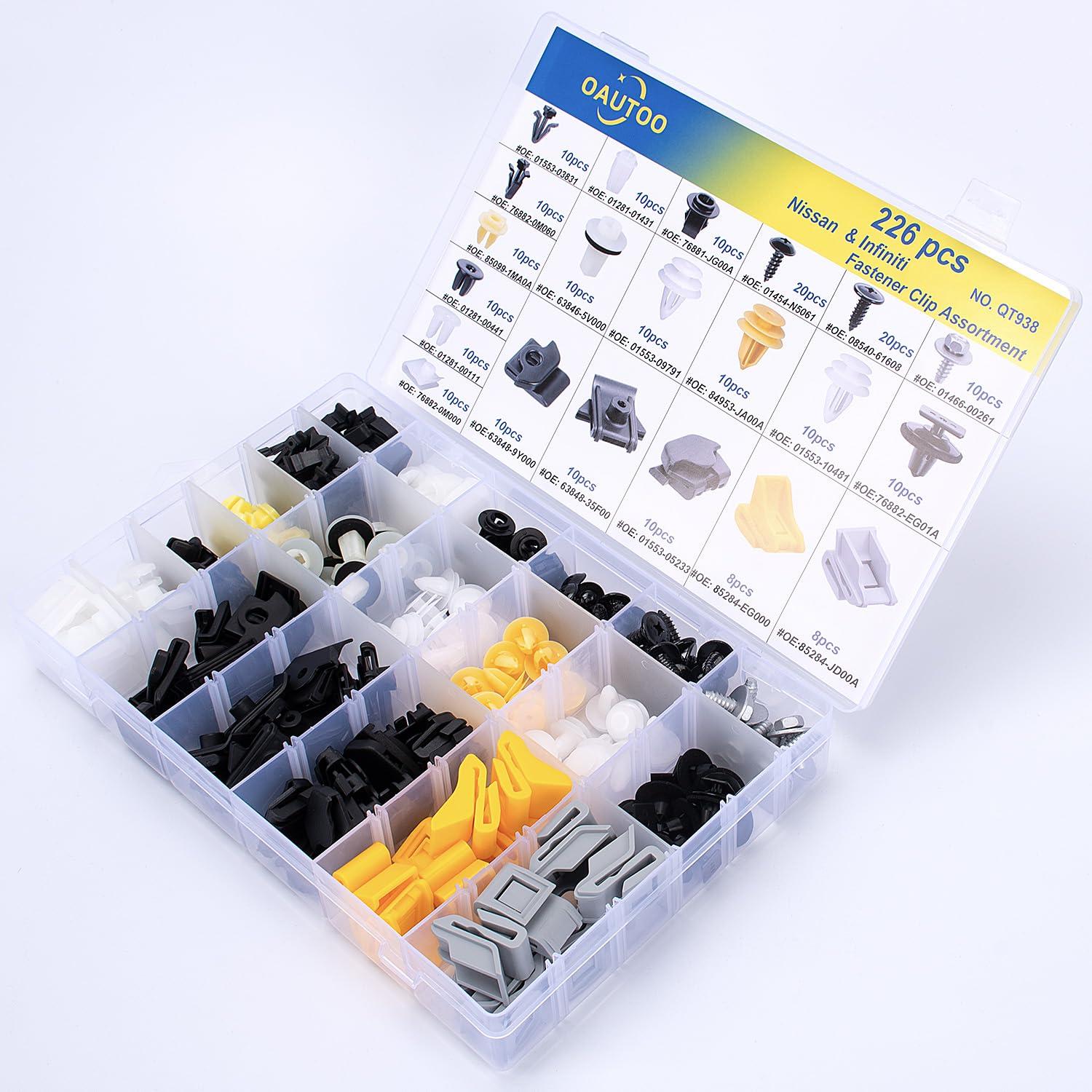 Kit de Clips de Retención OAUTOO 226 Piezas para Nissan e Infiniti