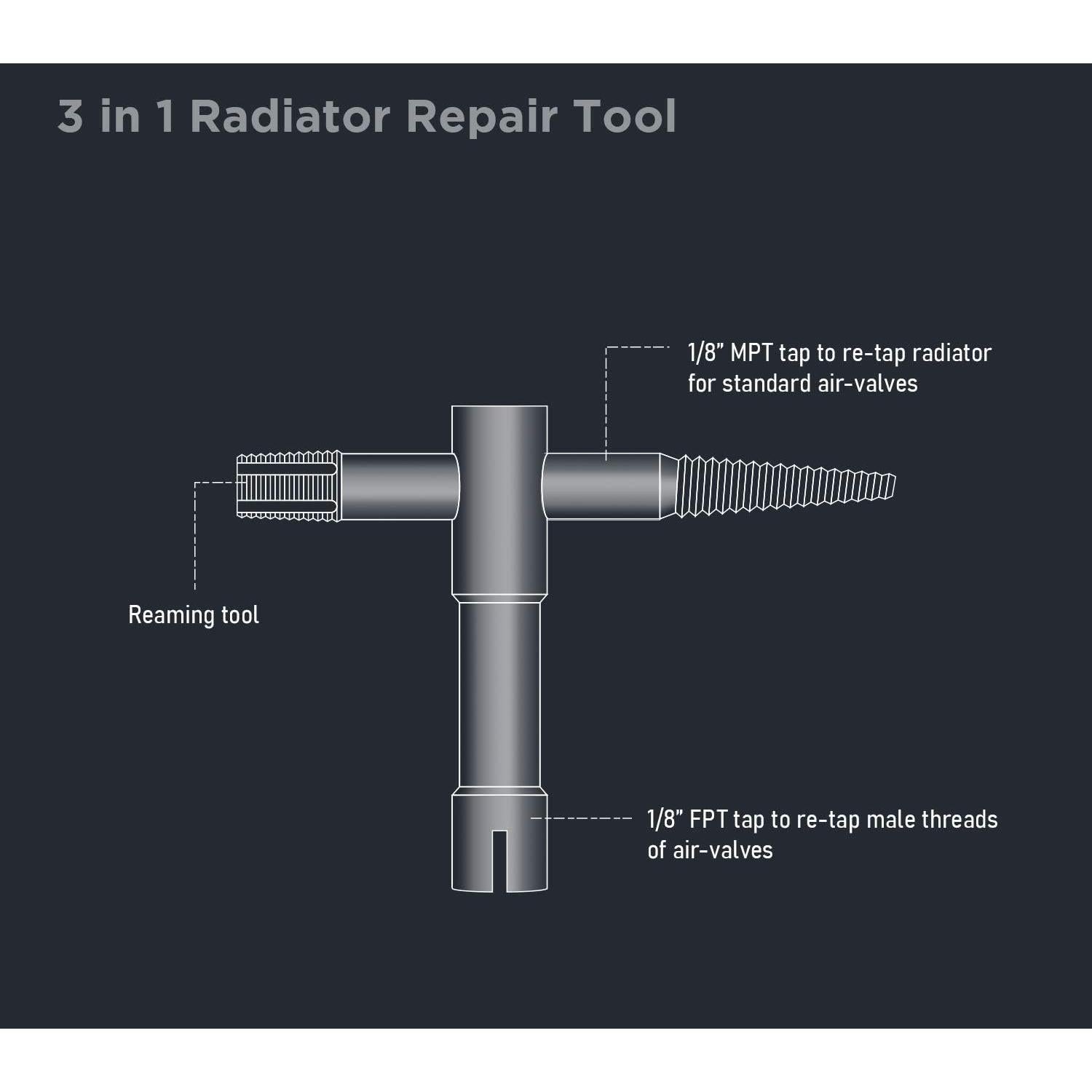 Herramienta de Reparación de Válvulas Midline 624-738 3 en 1