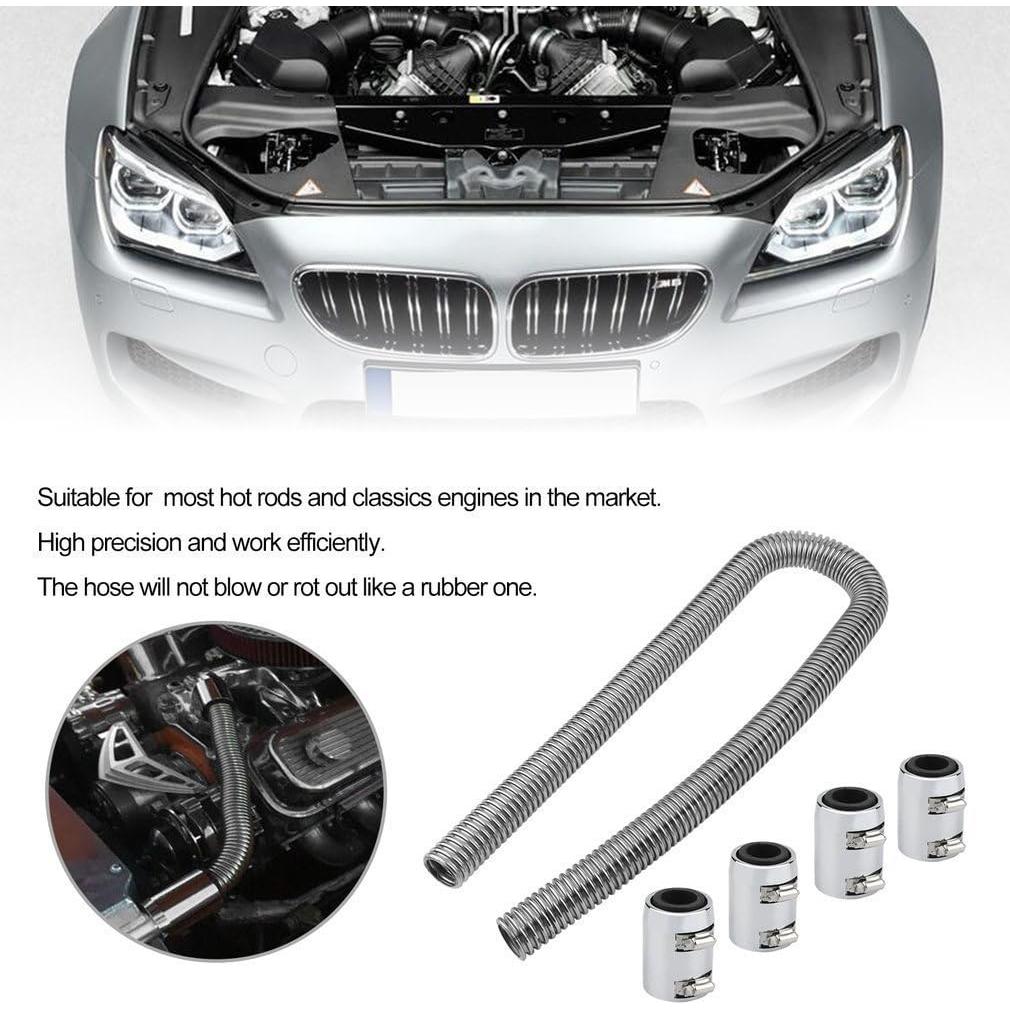 Kit Manguera Flexible Radiador Acero Inoxidable 121.92 cm BLACKHORSE-RACING