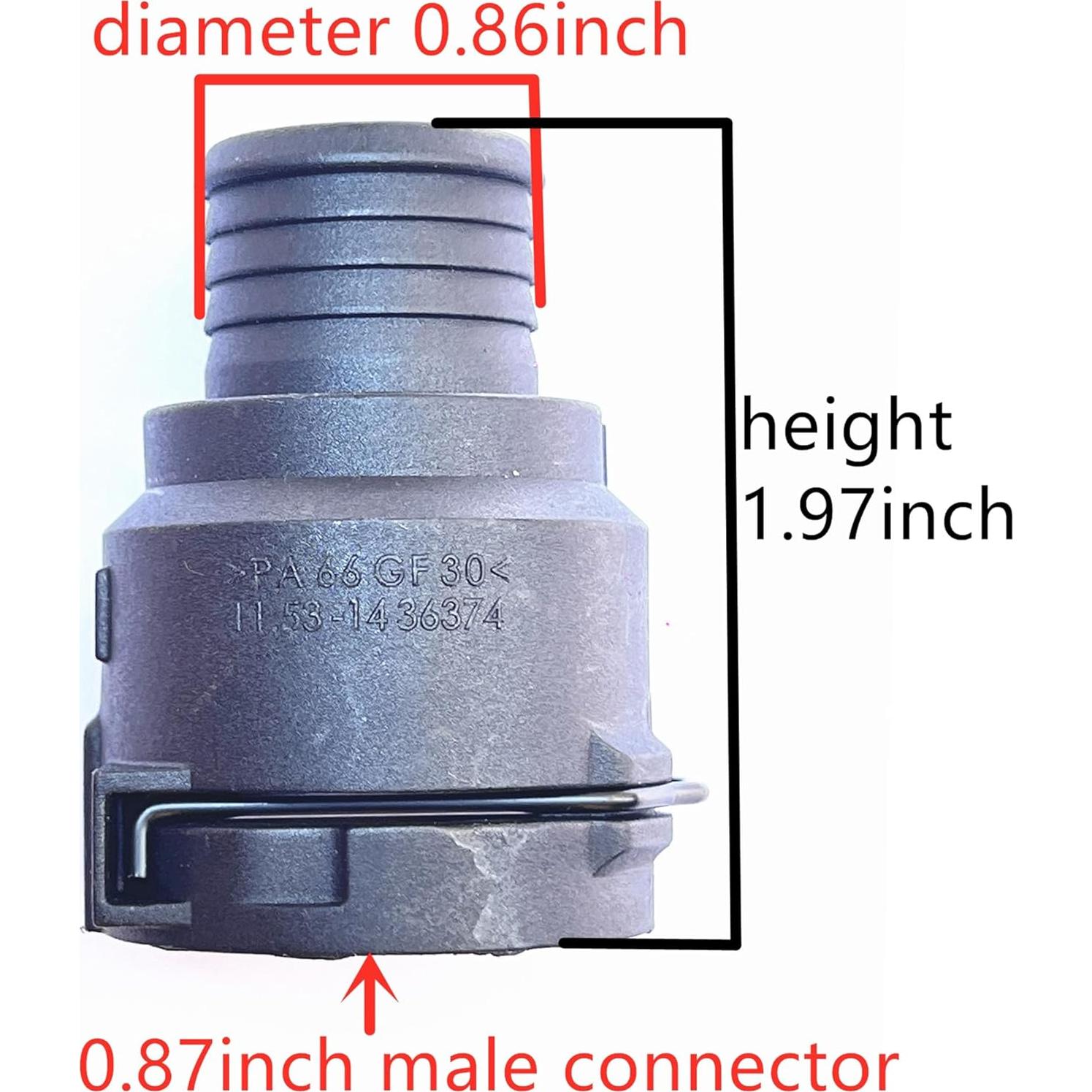 Adaptador de Conector de Manguera de Refrigerante FEEDUN NW16 para BMW