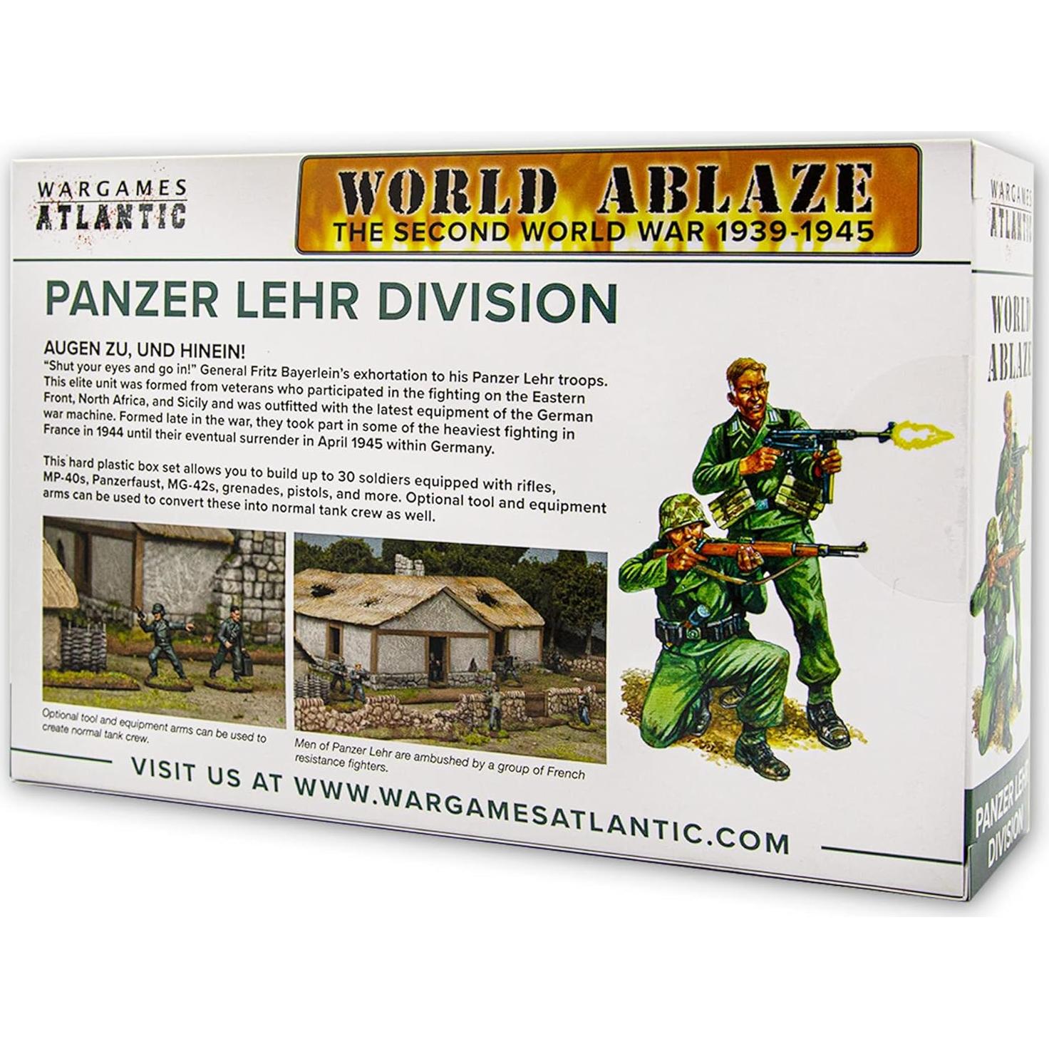 Wargames Atlantic Panzer Lehr 30 Figuras 28 mm Plástico Duro