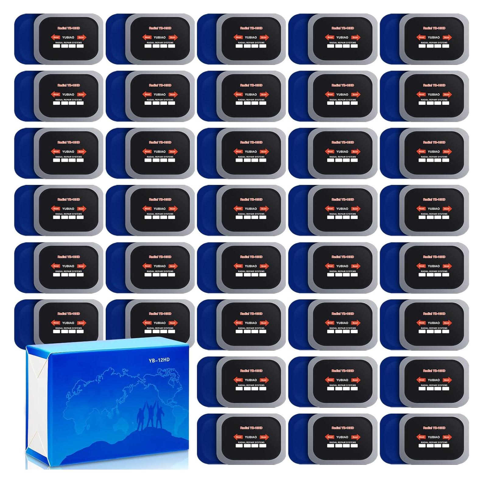 Kit de Parches para Neumáticos Tallew 60 Pcs 6.5x8 cm