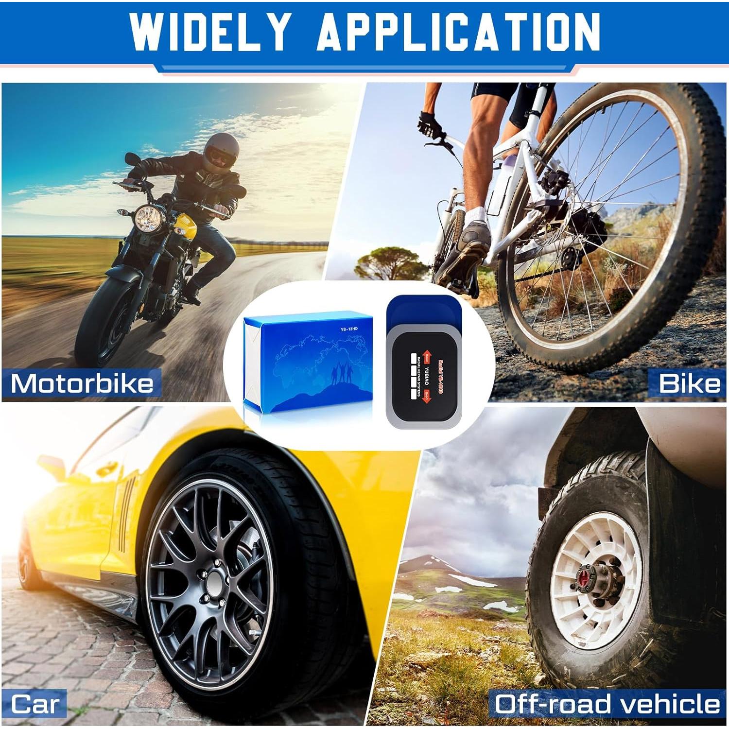 Kit de Parches para Neumáticos Tallew 60 Pcs 6.5x8 cm