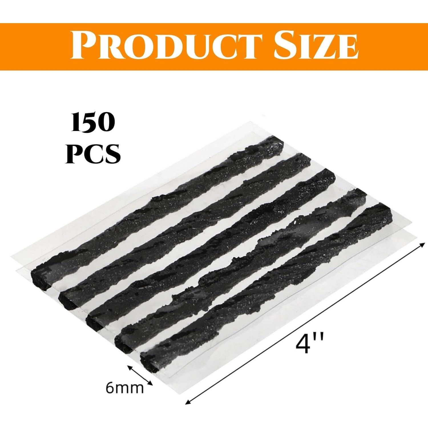 150 Cuerdas de Reparación de Neumáticos Acshio 10.16 cm
