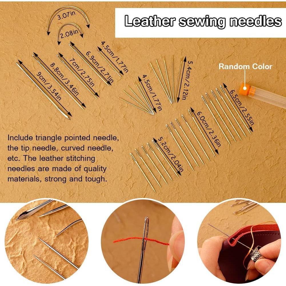 Kit de Costura de Cuero Tikjiua 59 Piezas con Hilo y Agujas